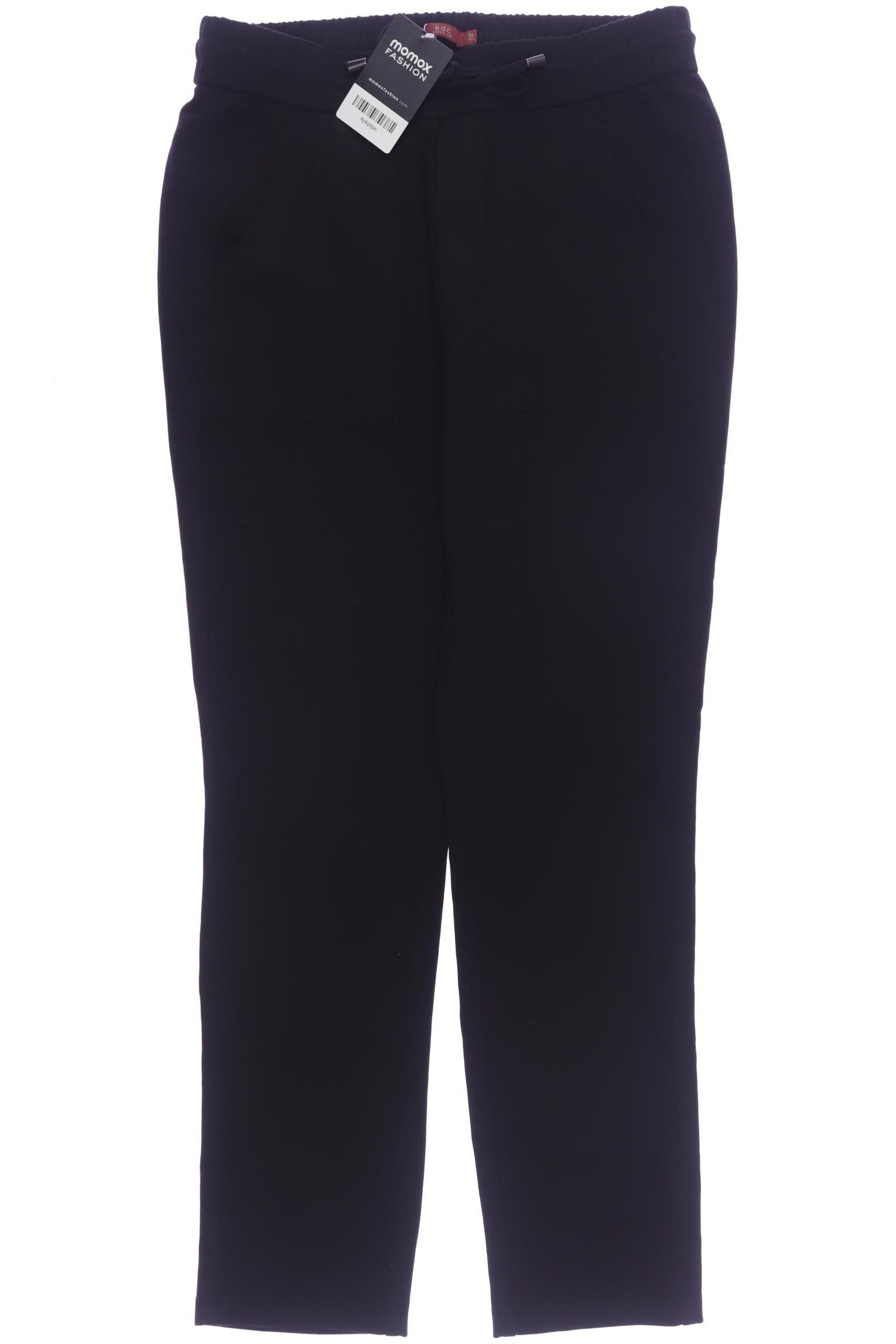 

edc by Esprit Damen Stoffhose, schwarz, Gr. 32