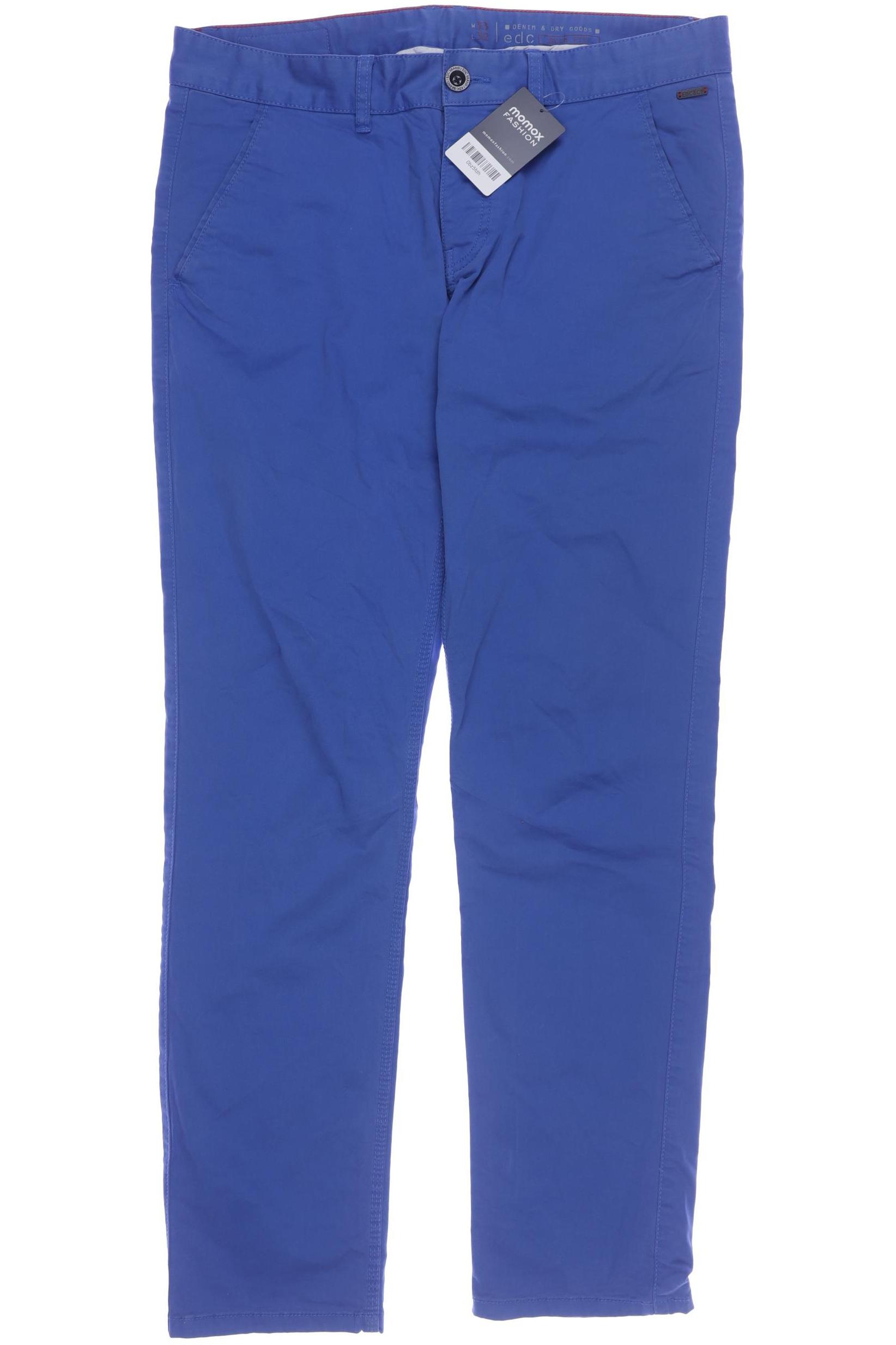 

edc by Esprit Damen Stoffhose, blau, Gr. 33