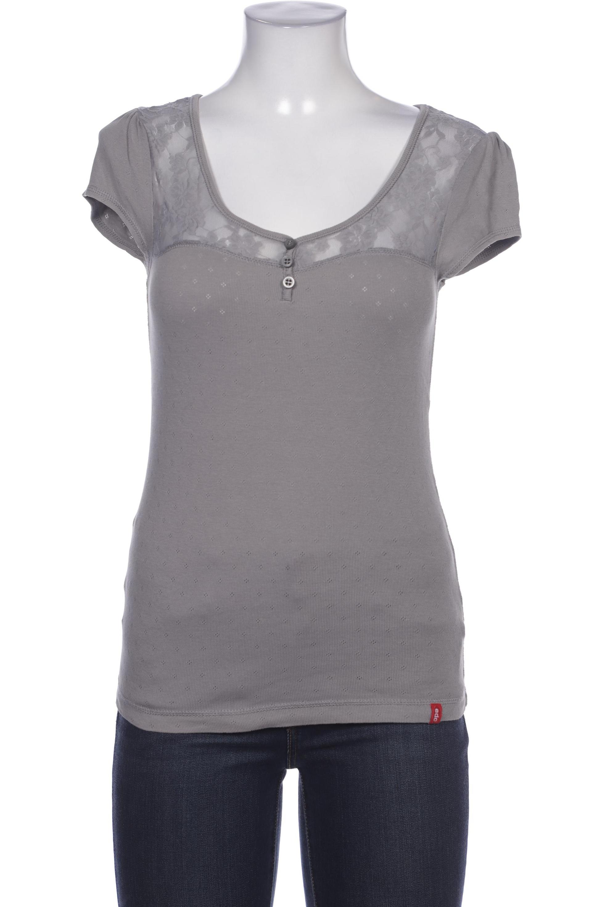 

edc by Esprit Damen T-Shirt, grau, Gr. 36