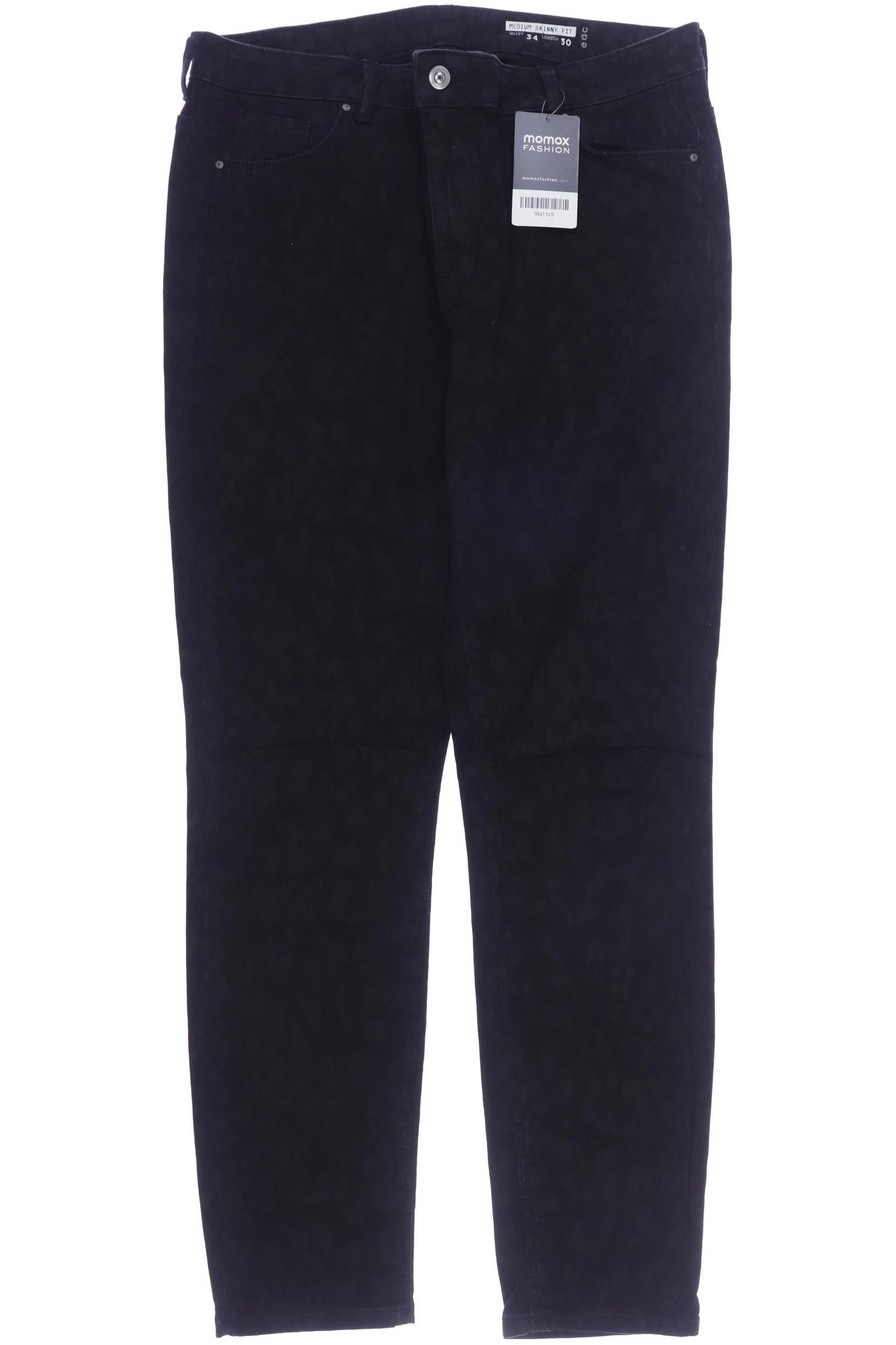 

edc by Esprit Damen Jeans, schwarz, Gr. 34
