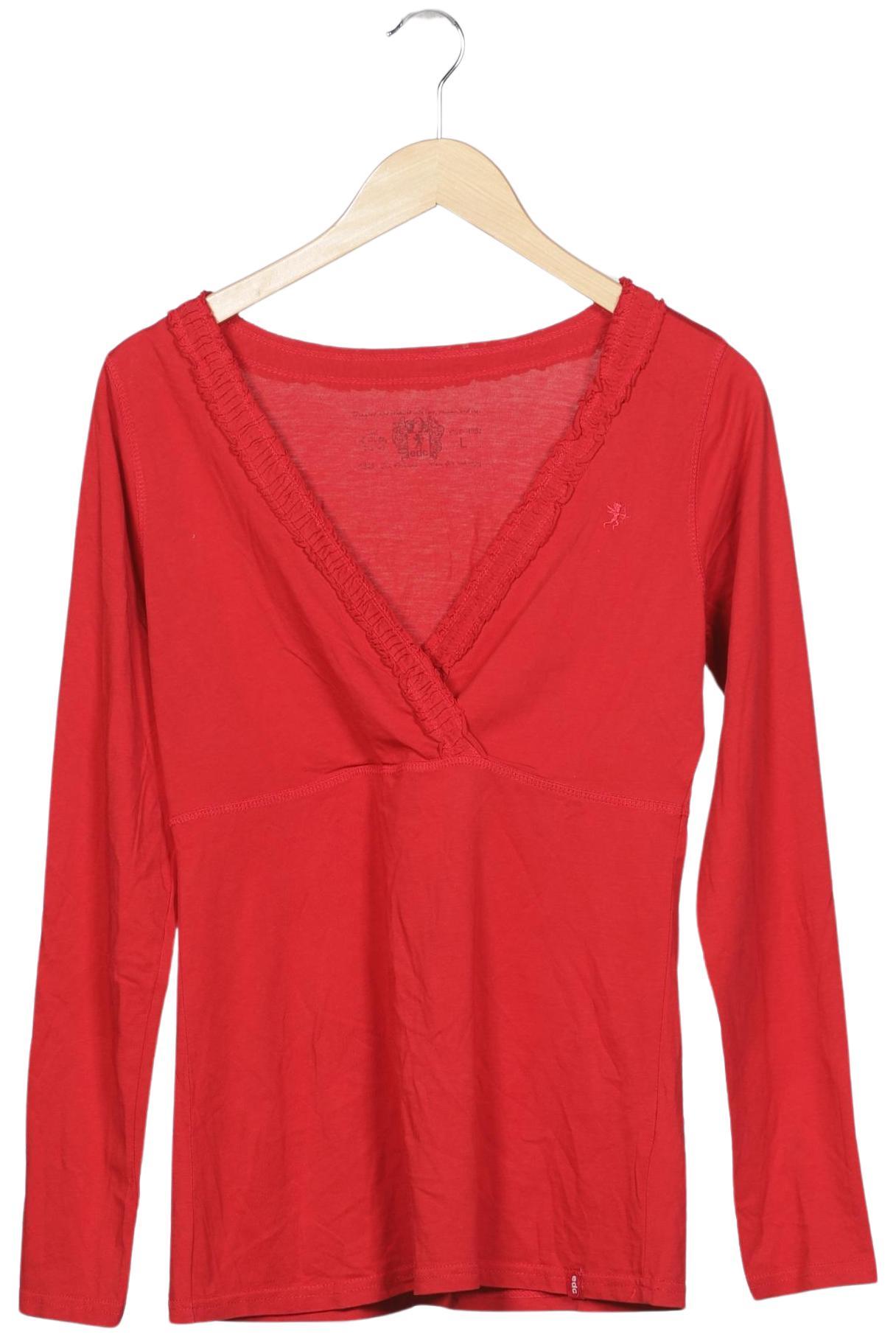 

edc by Esprit Damen Langarmshirt, rot, Gr. 42