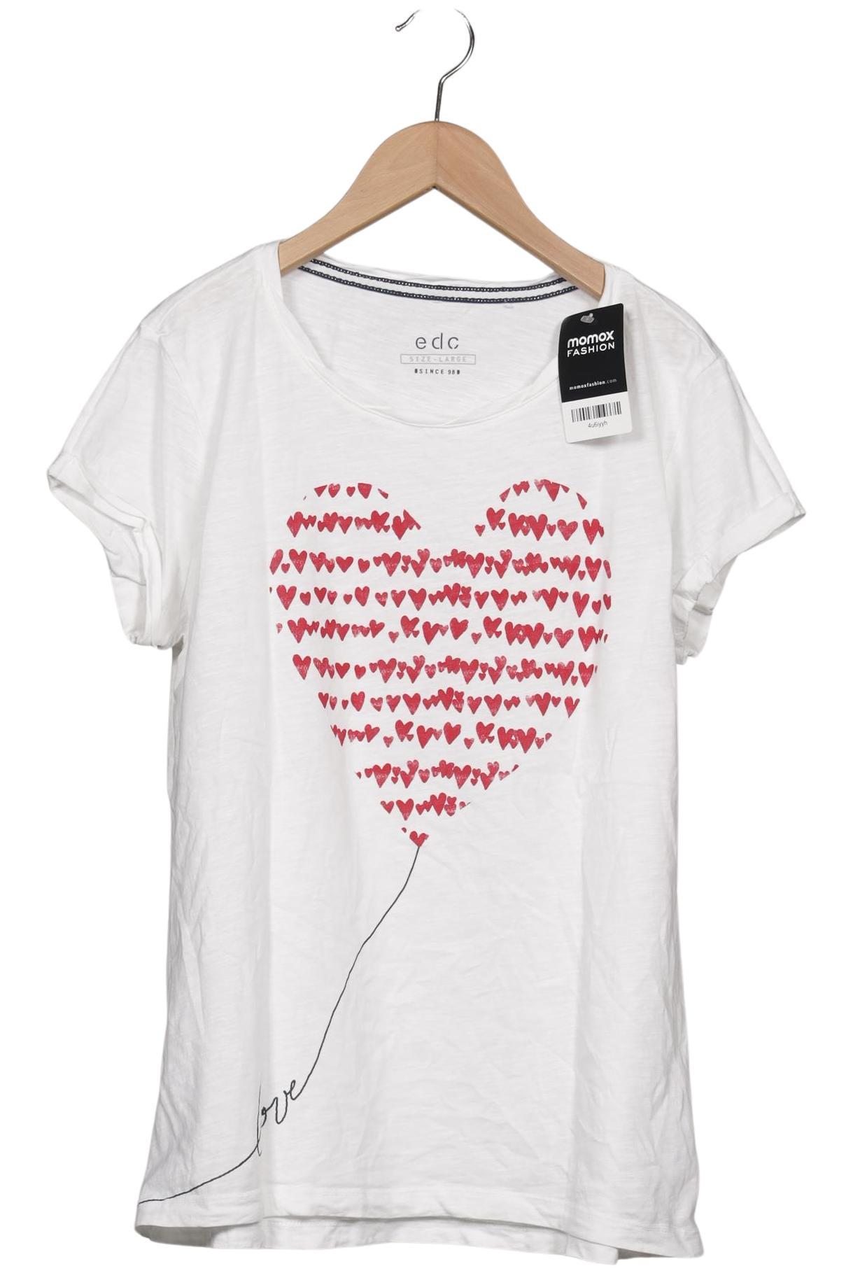 

edc by Esprit Damen T-Shirt, weiß, Gr. 42