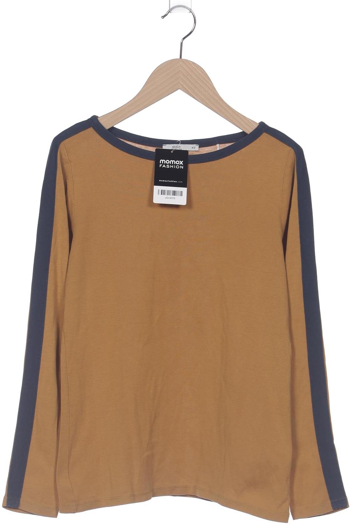 

edc by Esprit Damen Langarmshirt, braun, Gr. 34