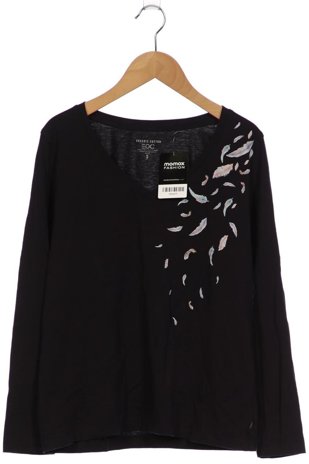 

edc by Esprit Damen Langarmshirt, marineblau, Gr. 36