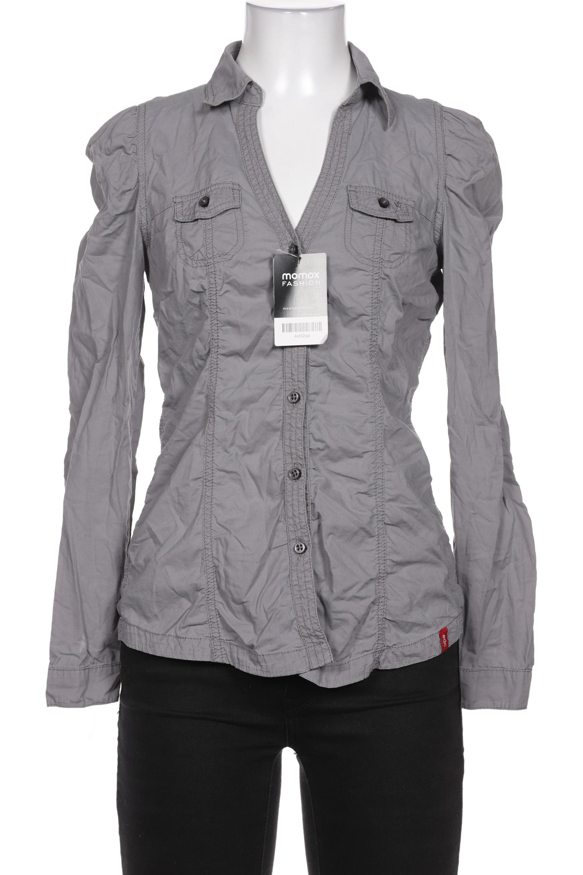 

edc by Esprit Damen Bluse, grau, Gr. 34