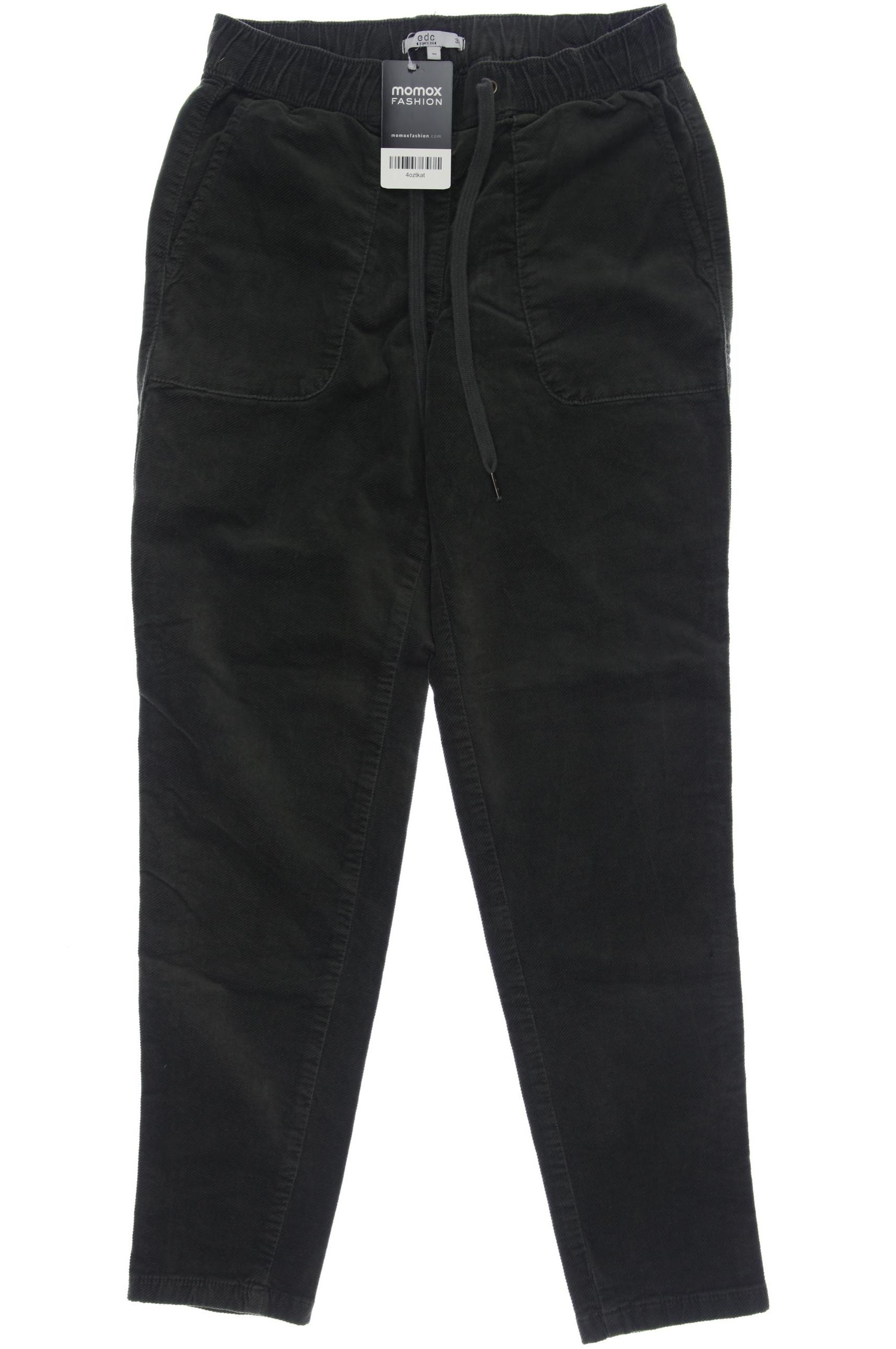 

edc by Esprit Damen Stoffhose, grün, Gr. 32