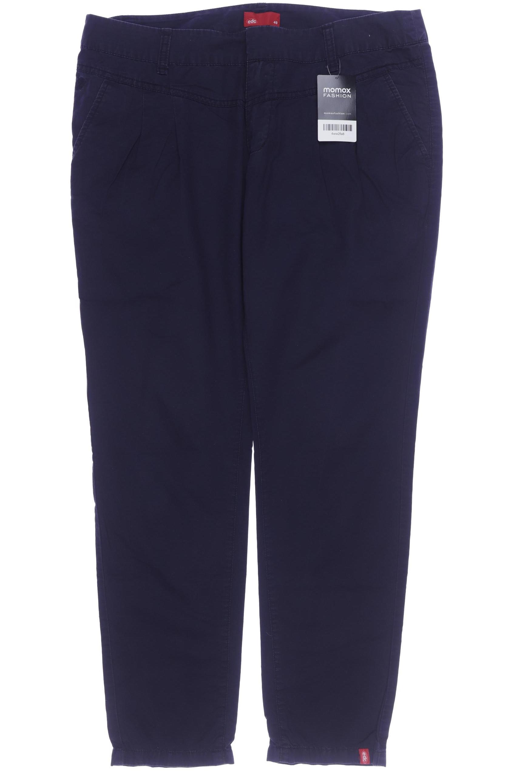 

edc by Esprit Damen Stoffhose, marineblau, Gr. 40