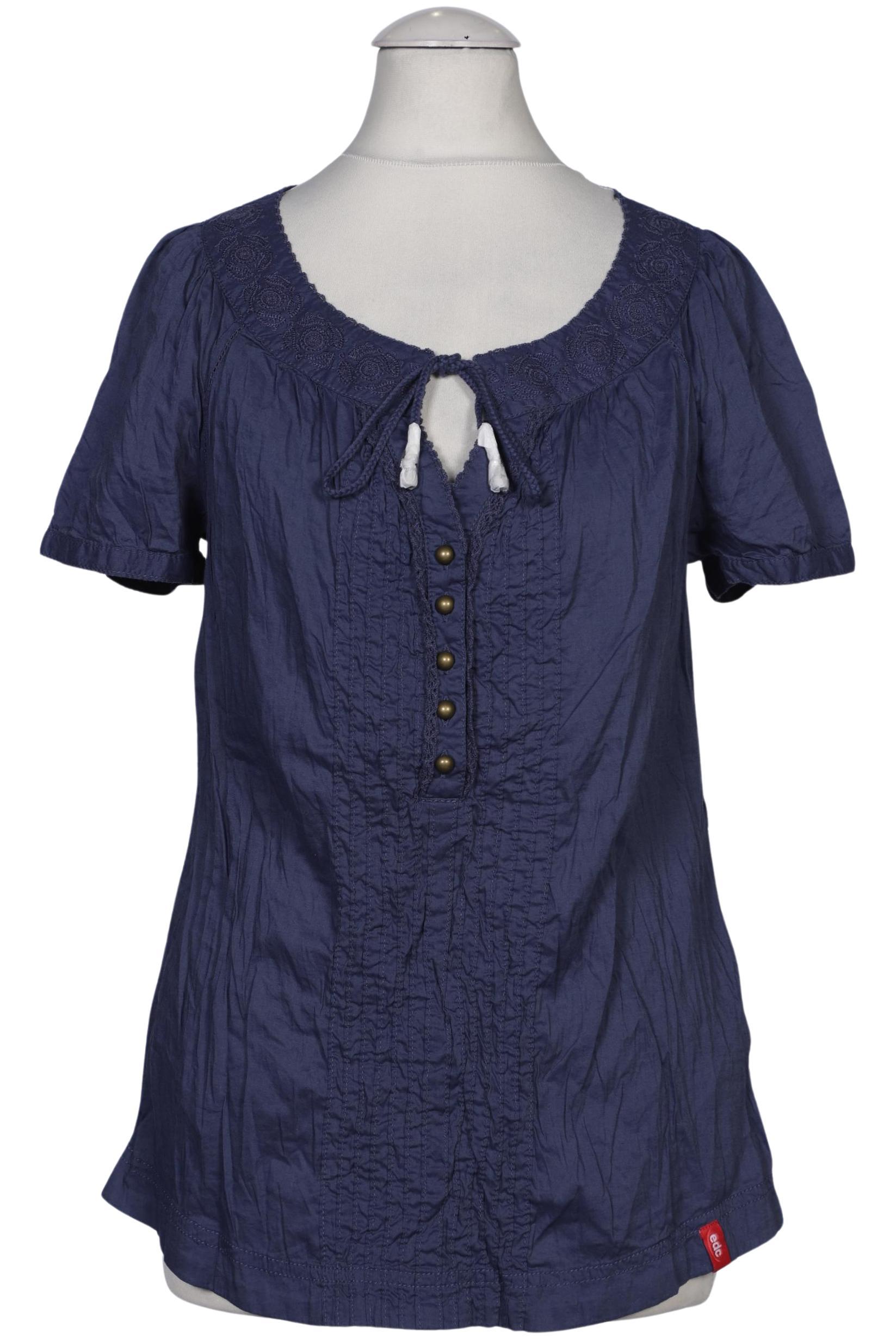 

edc by Esprit Damen Bluse, marineblau, Gr. 34