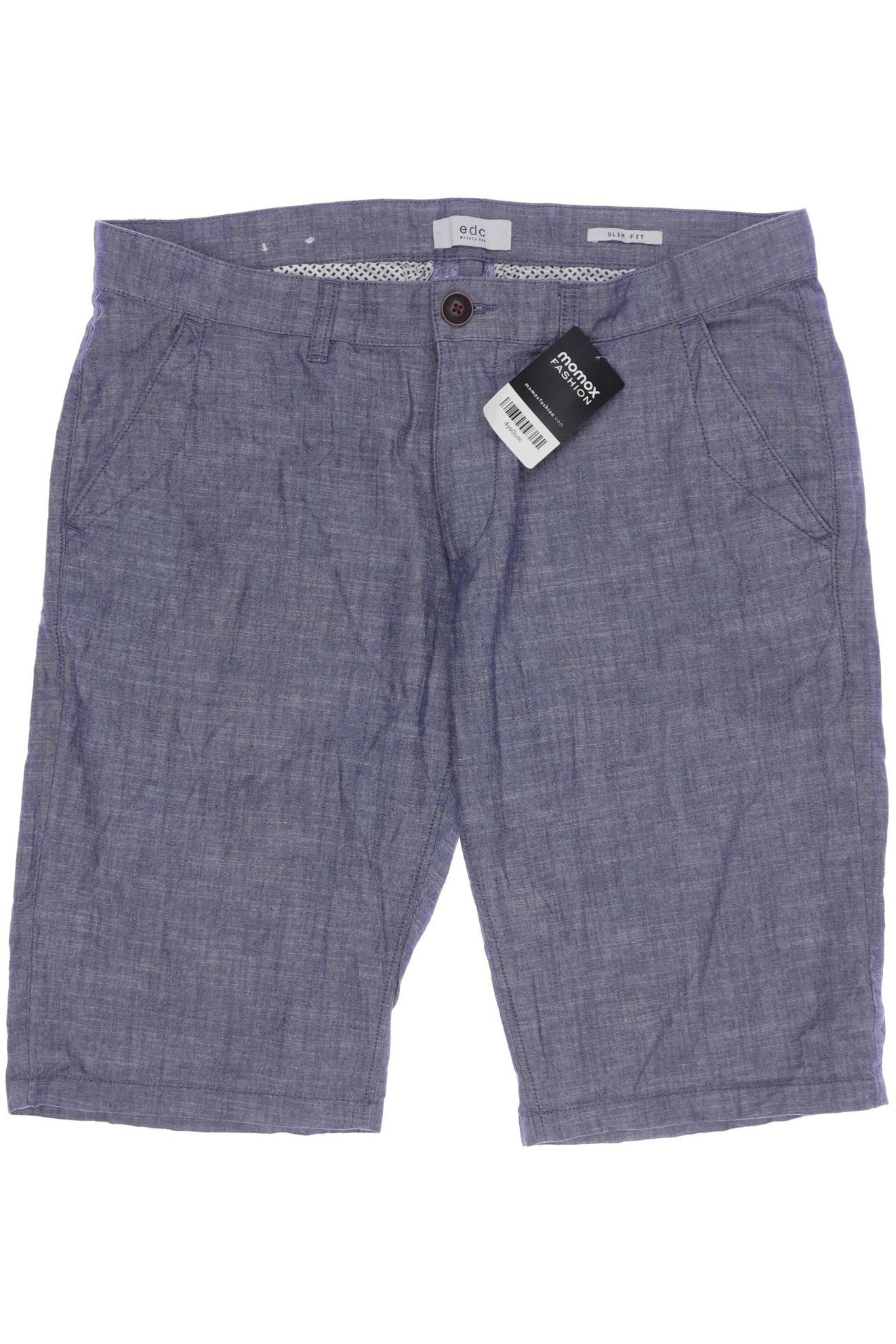 

edc by Esprit Herren Shorts, blau, Gr. 34