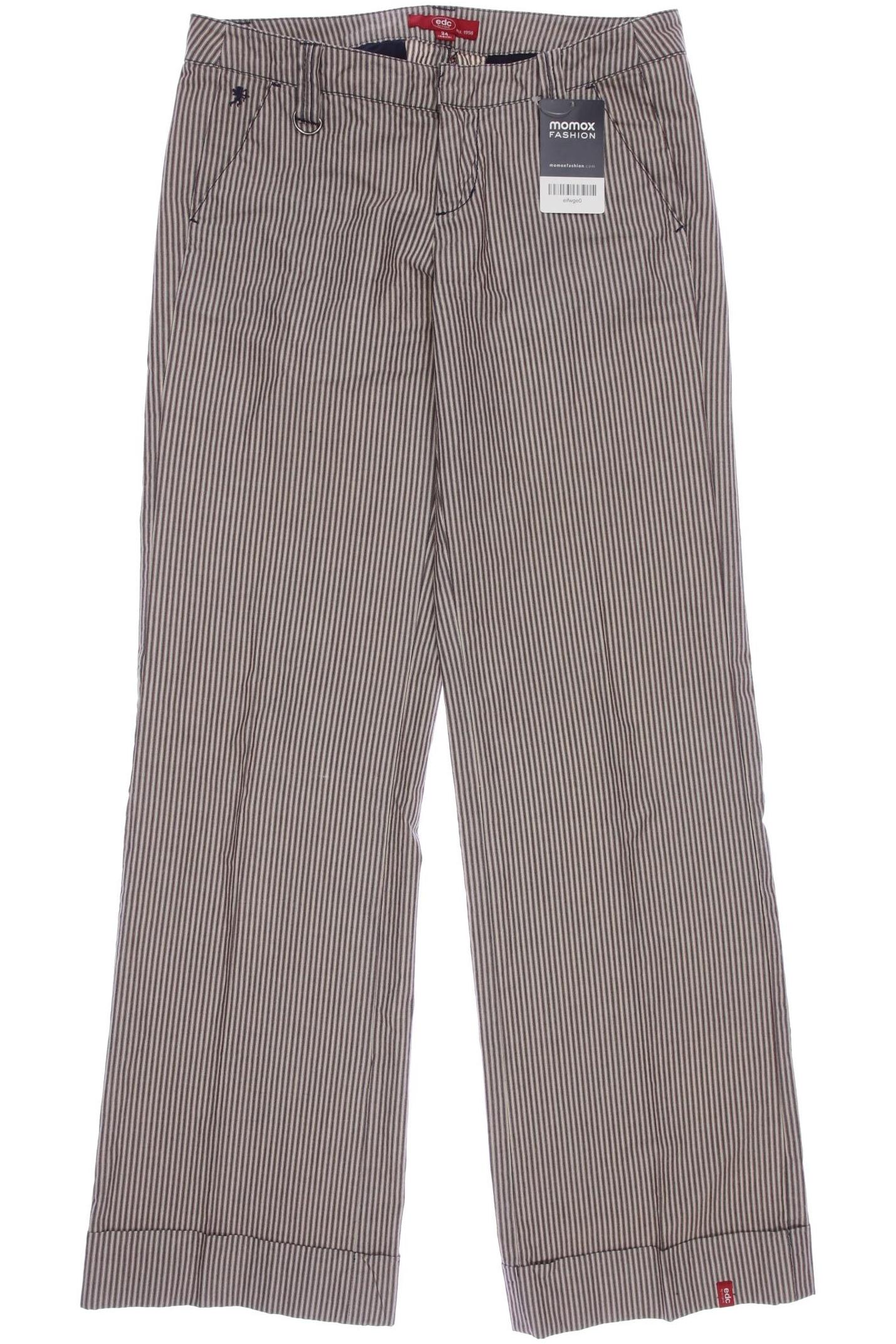 

edc by Esprit Damen Stoffhose, braun, Gr. 34