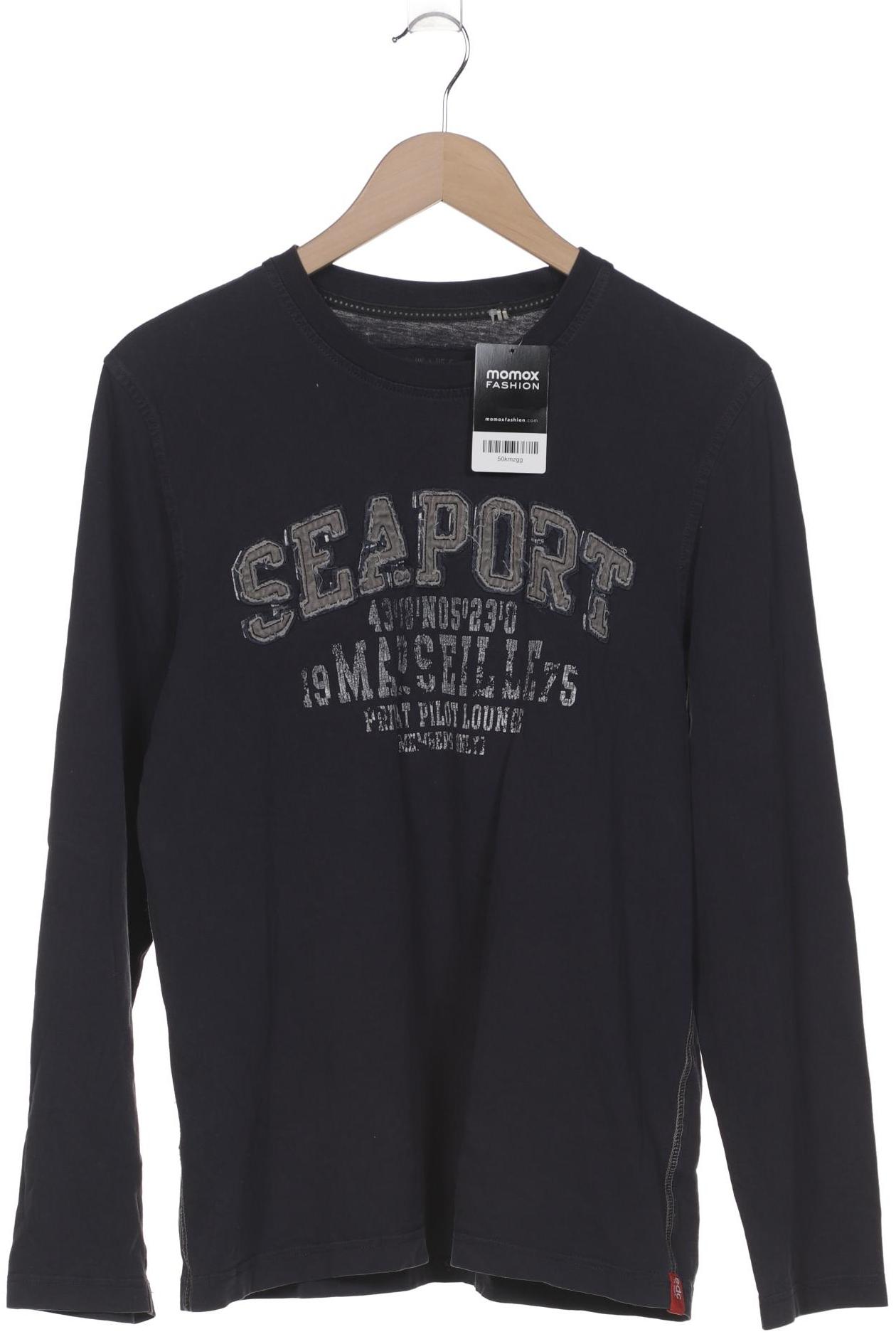 

edc by Esprit Herren Langarmshirt, marineblau, Gr. 52