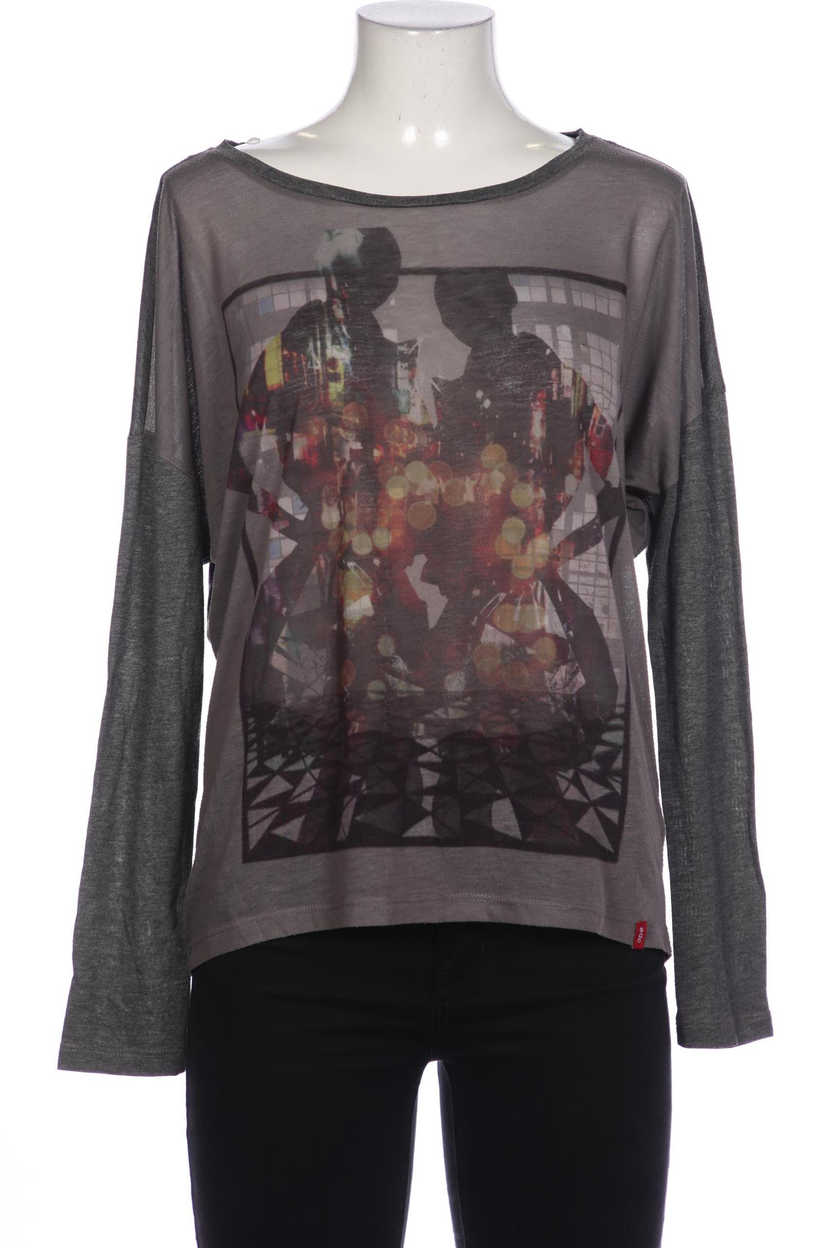 

edc by Esprit Damen Langarmshirt, grau, Gr. 38