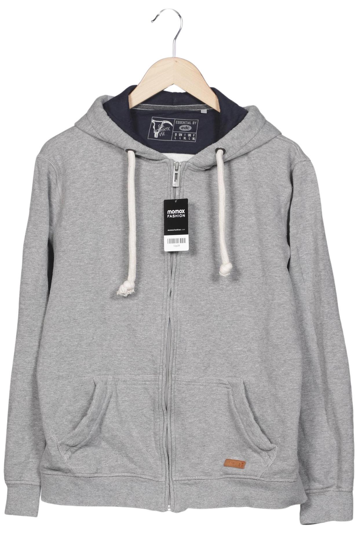 

edc by Esprit Herren Kapuzenpullover, grau, Gr. 52