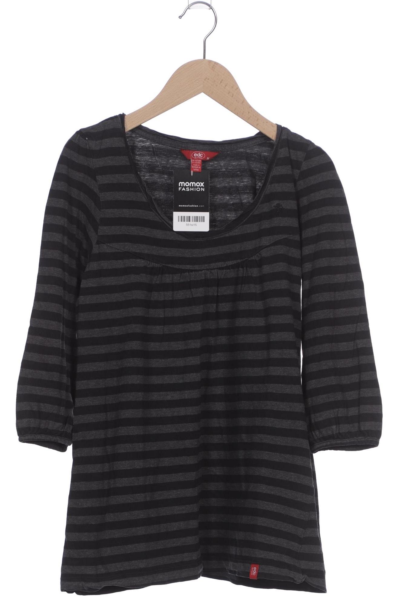 

edc by Esprit Damen Langarmshirt, schwarz, Gr. 38