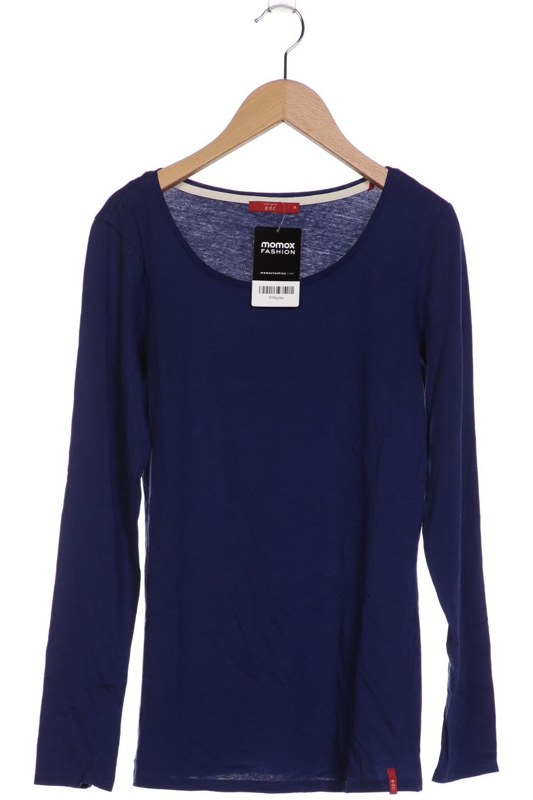 

edc by Esprit Damen Langarmshirt, marineblau, Gr. 38
