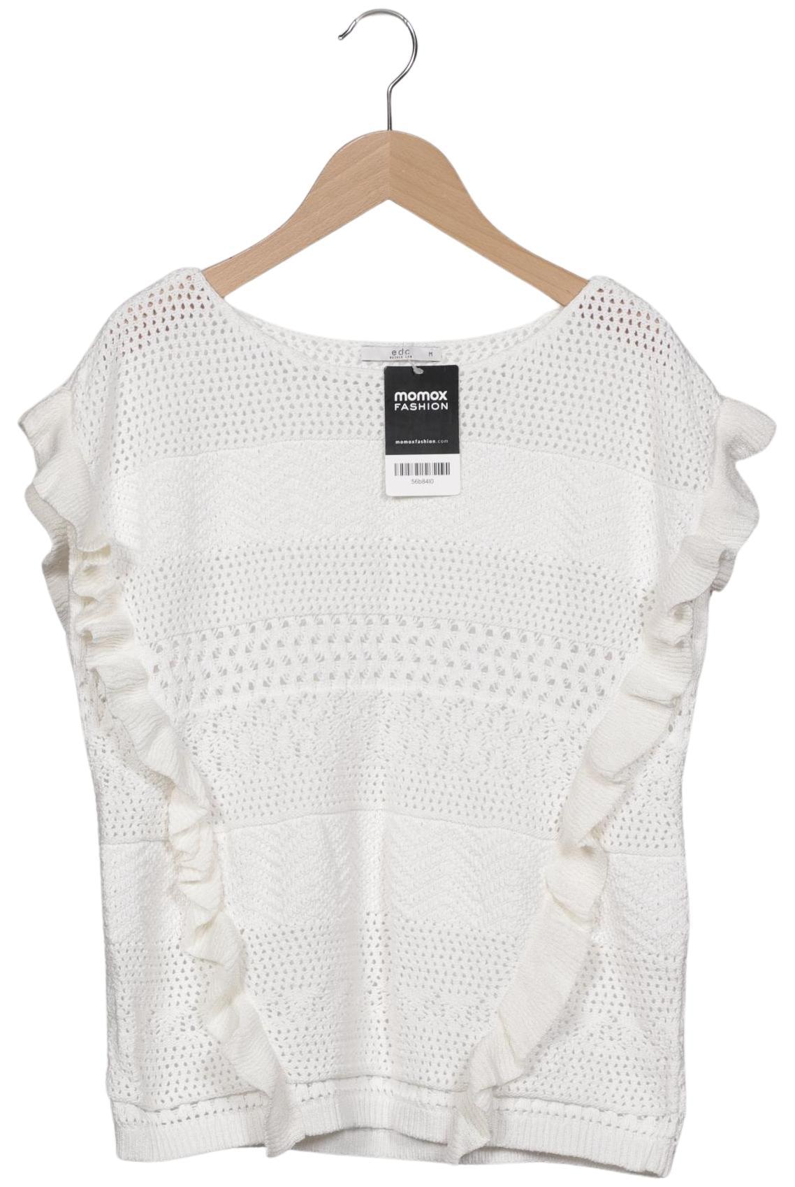 

edc by Esprit Damen Pullover, weiß, Gr. 38