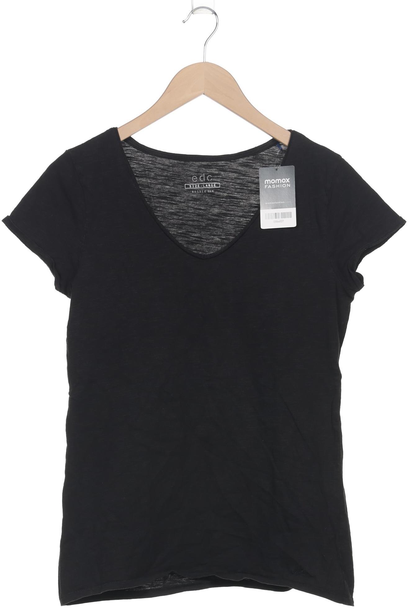 

edc by Esprit Damen T-Shirt, schwarz, Gr. 42