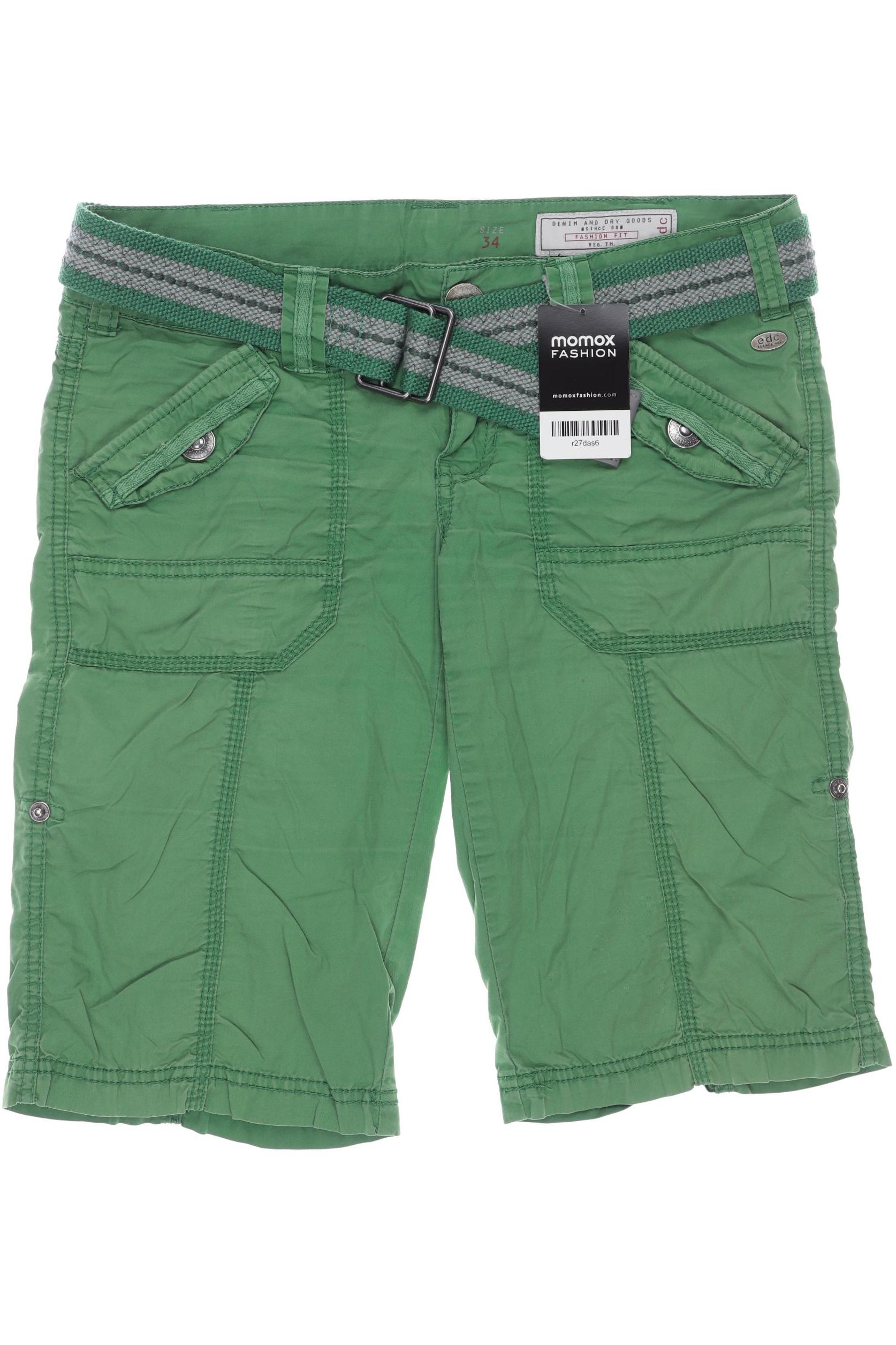 

edc by Esprit Damen Shorts, grün, Gr. 34