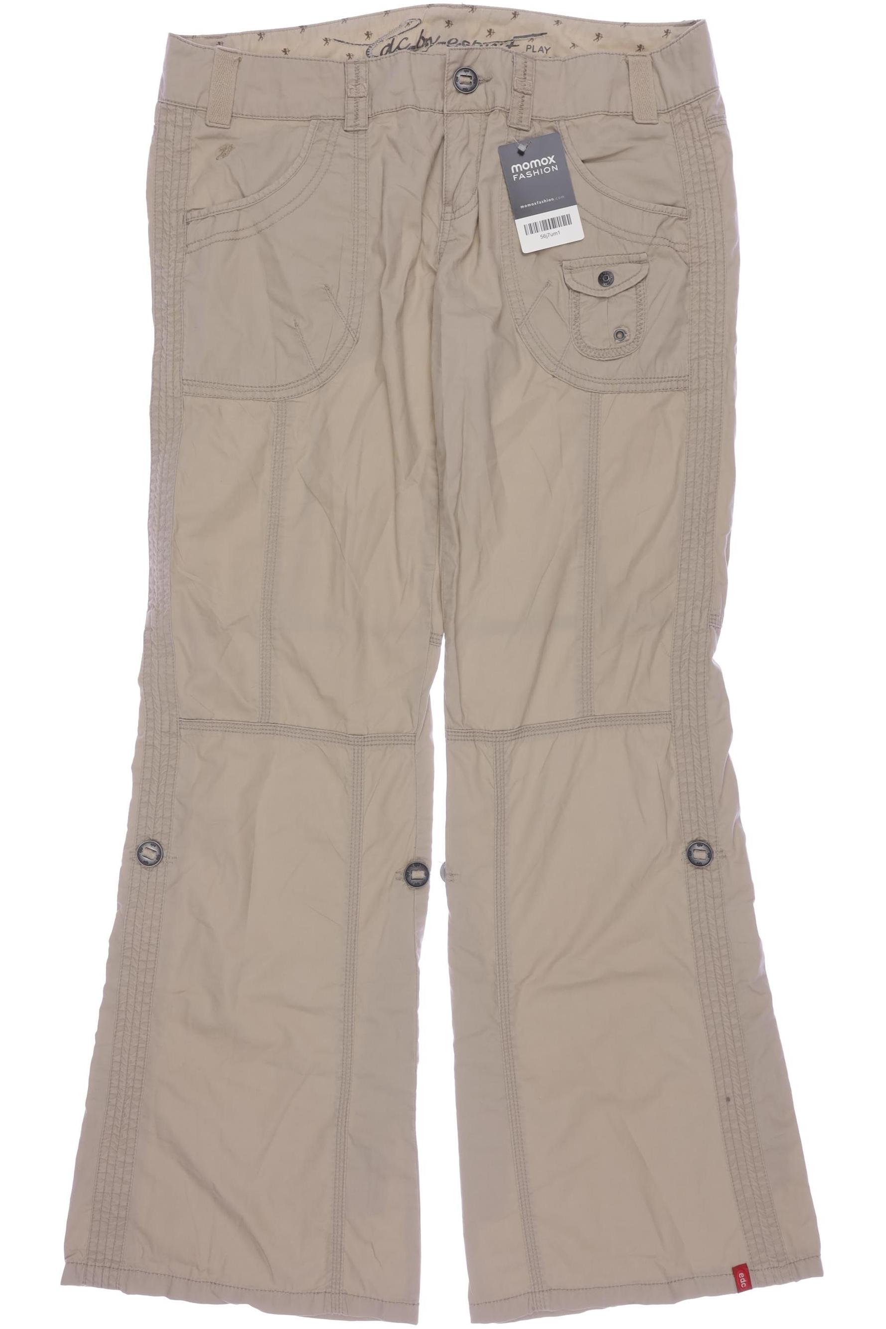 

edc by Esprit Damen Stoffhose, beige, Gr. 40