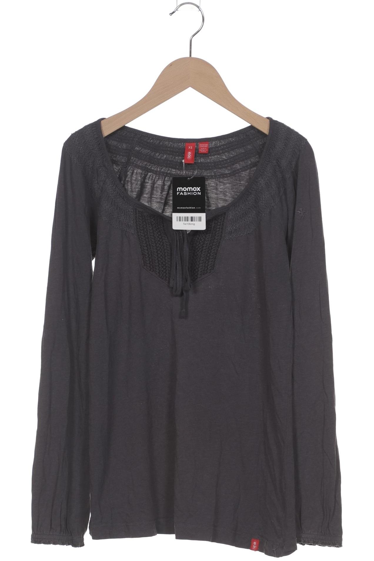 

edc by Esprit Damen Langarmshirt, marineblau, Gr. 34