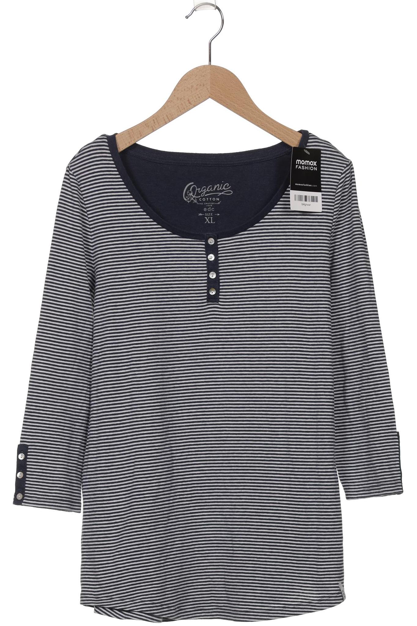 

edc by Esprit Damen Langarmshirt, marineblau, Gr. 44