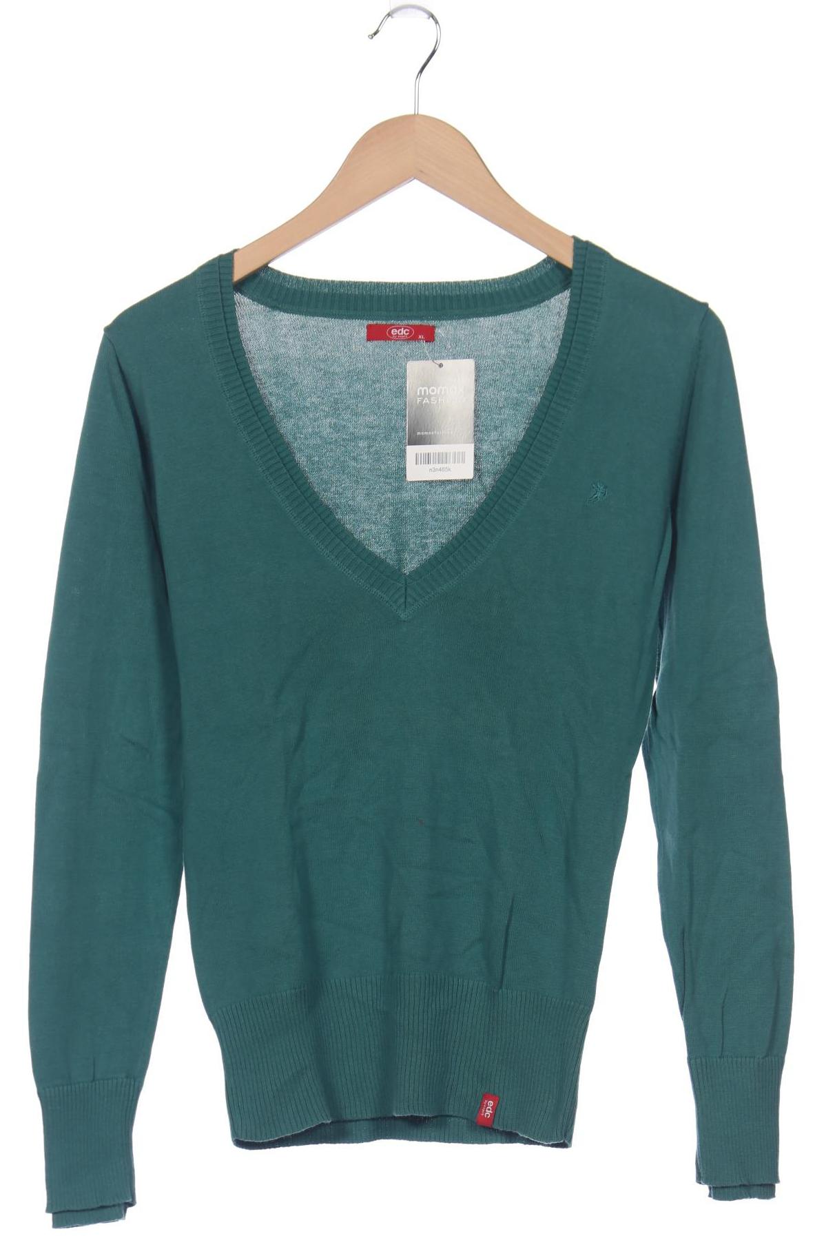 

edc by Esprit Damen Pullover, grün, Gr. 44