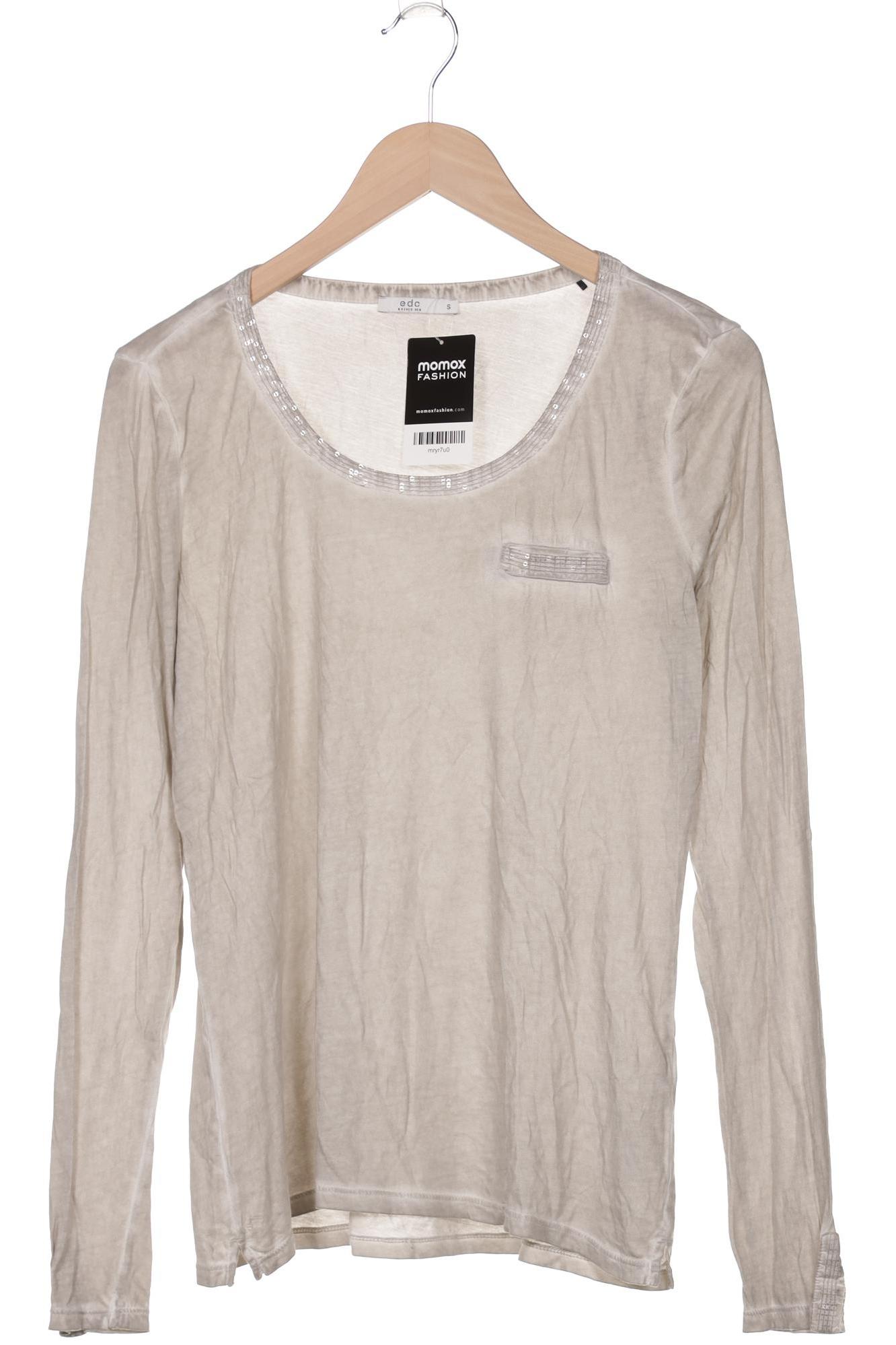 

edc by Esprit Damen Langarmshirt, grau, Gr. 36