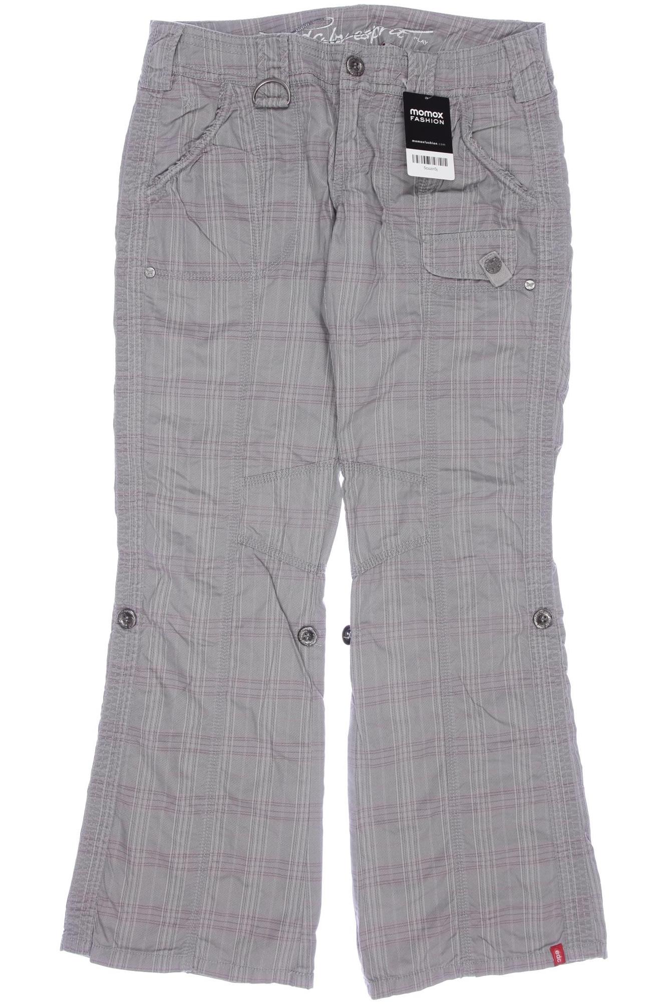 

edc by Esprit Damen Stoffhose, grau, Gr. 36
