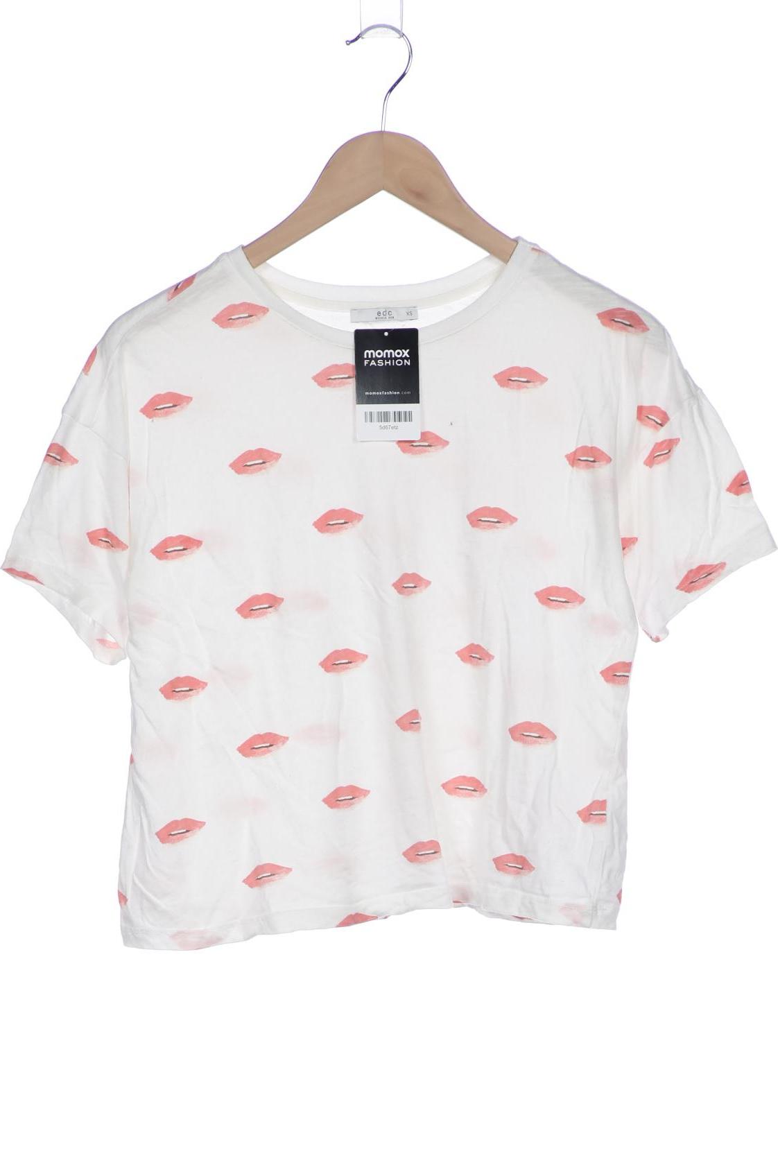 

edc by Esprit Damen T-Shirt, weiß, Gr. 34