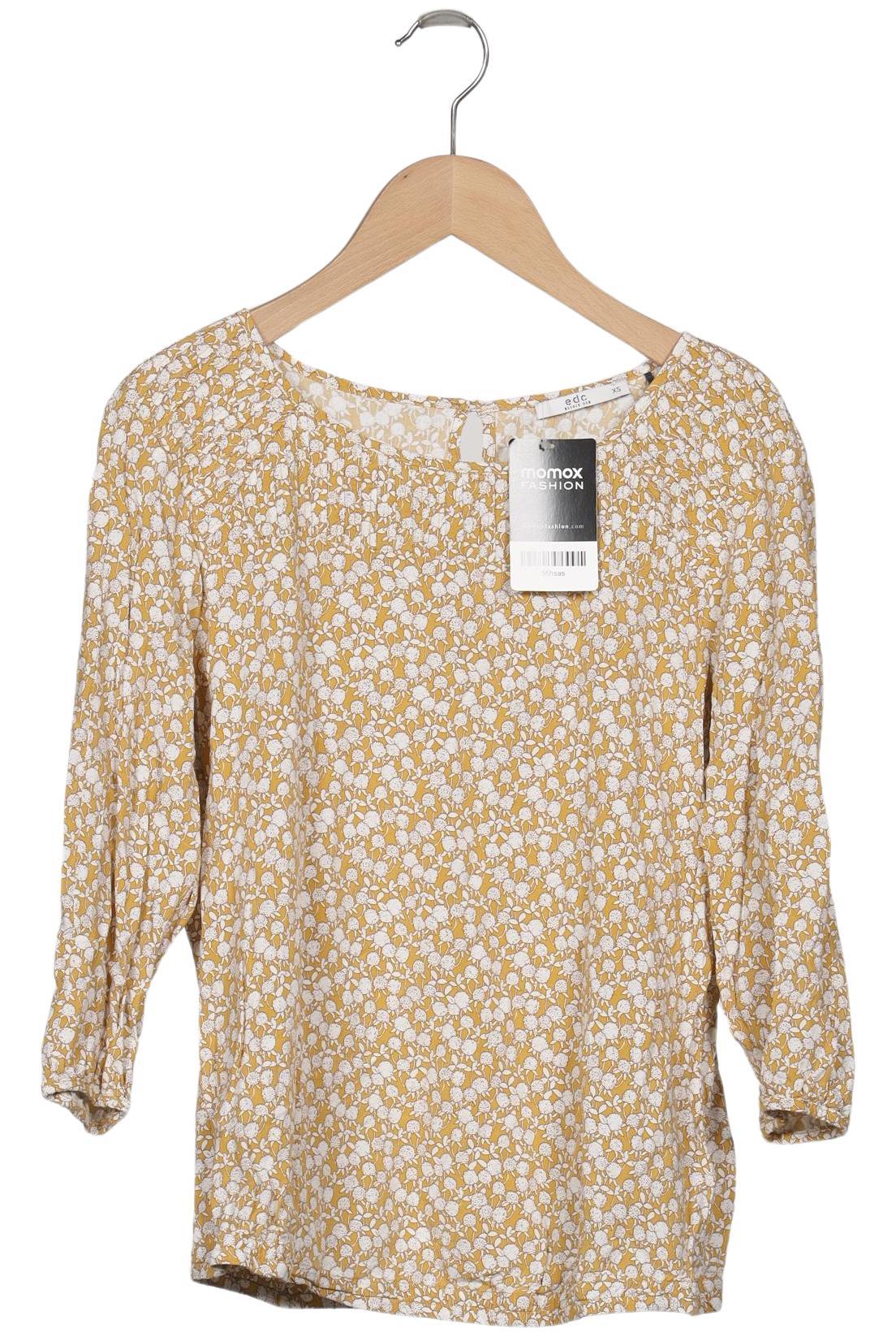 

edc by Esprit Damen Bluse, gelb, Gr. 34