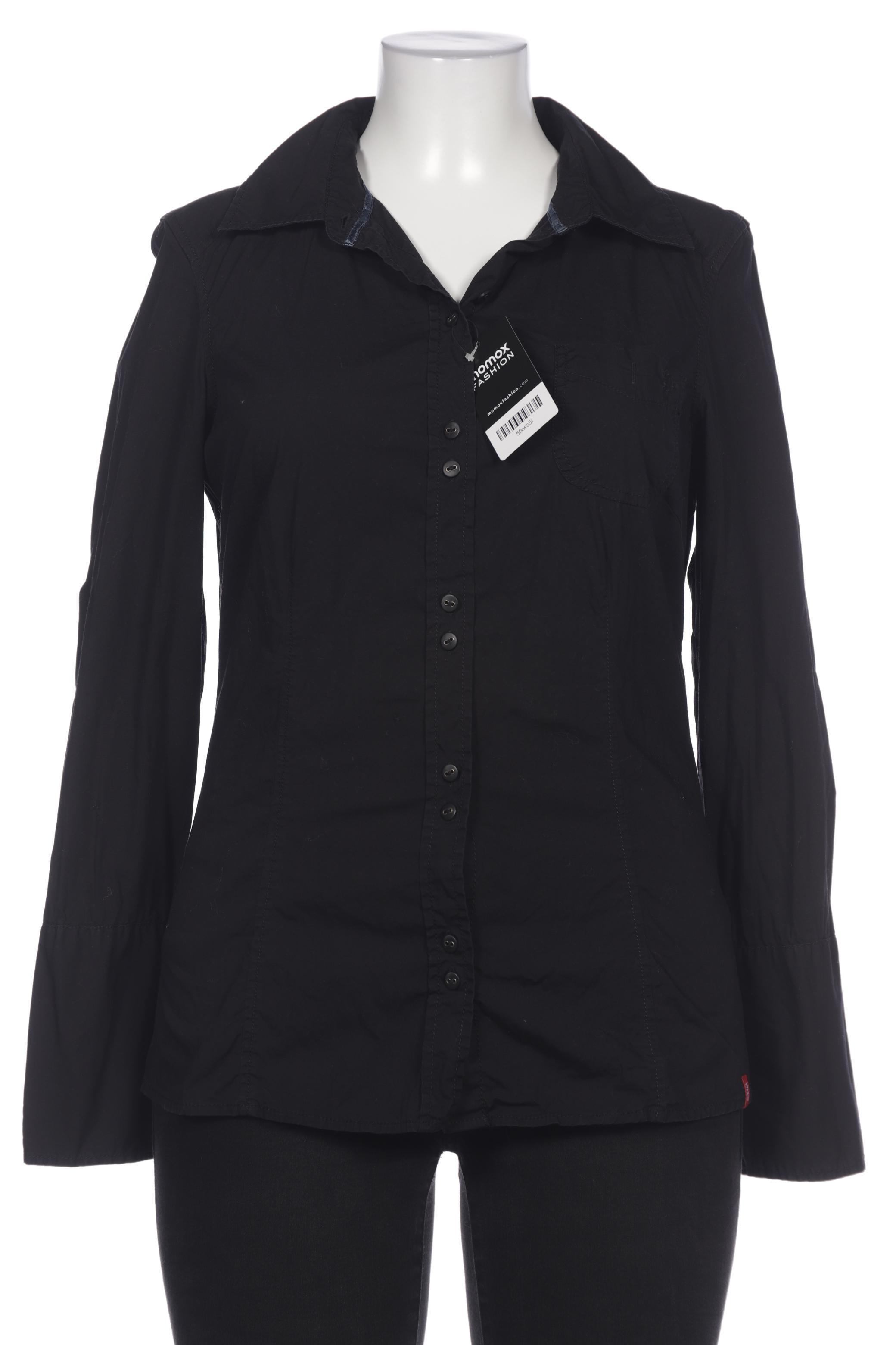 

edc by Esprit Damen Bluse, schwarz