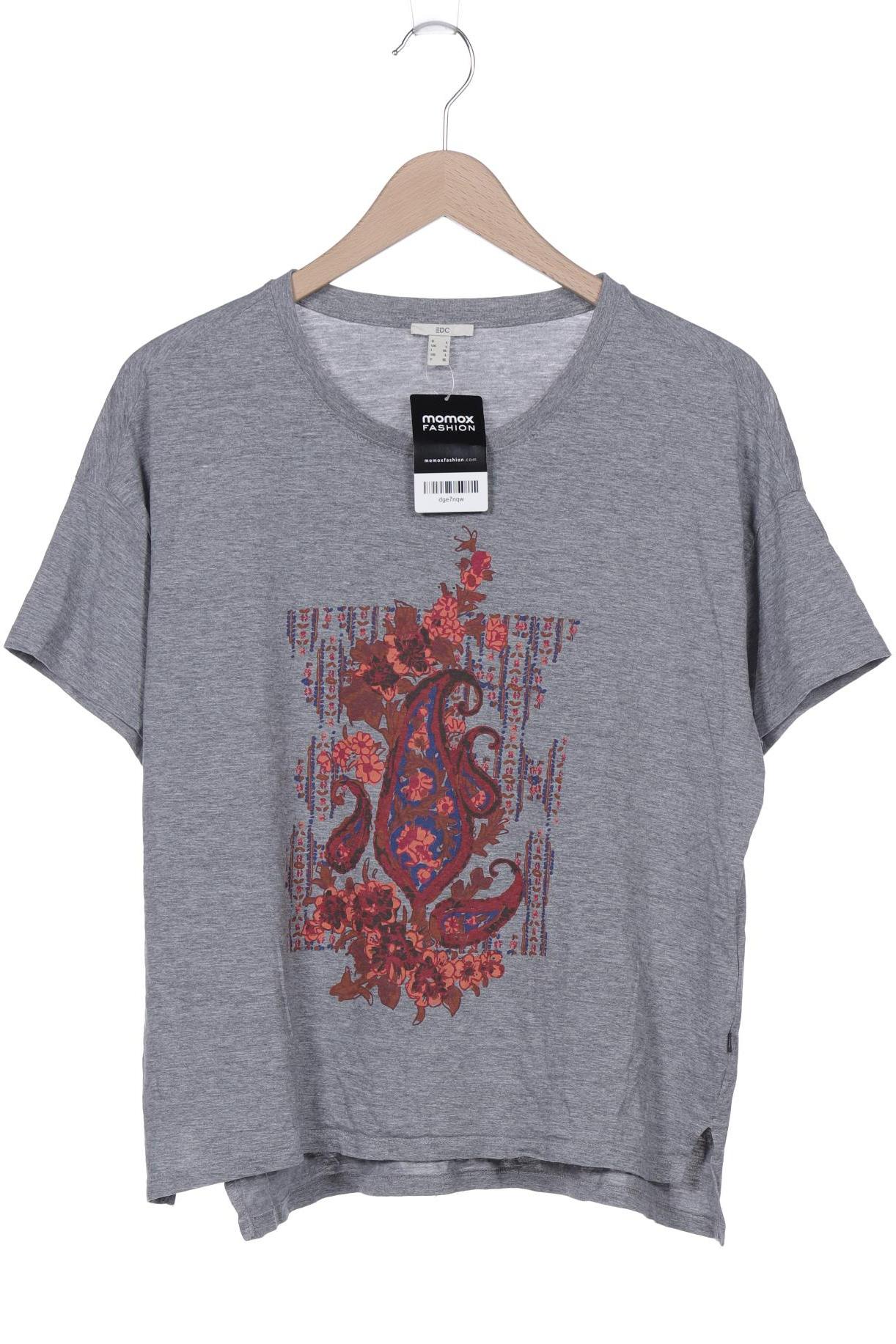 

edc by Esprit Damen T-Shirt, grau, Gr. 42