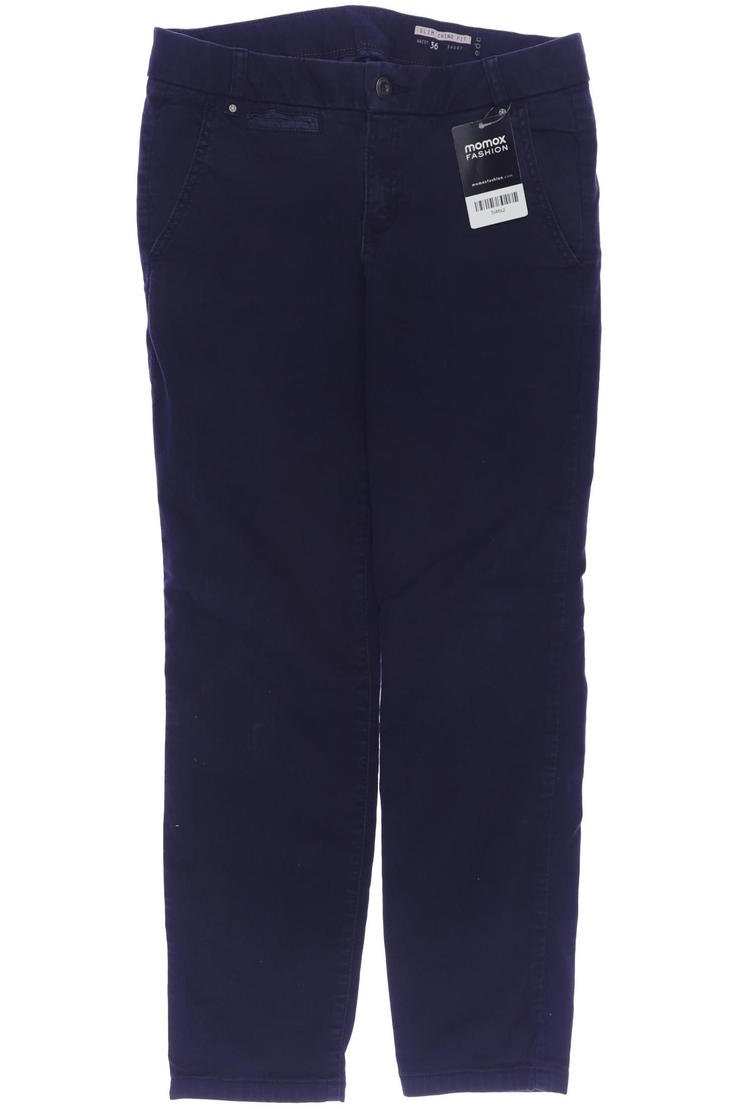 

edc by Esprit Damen Stoffhose, marineblau, Gr. 36