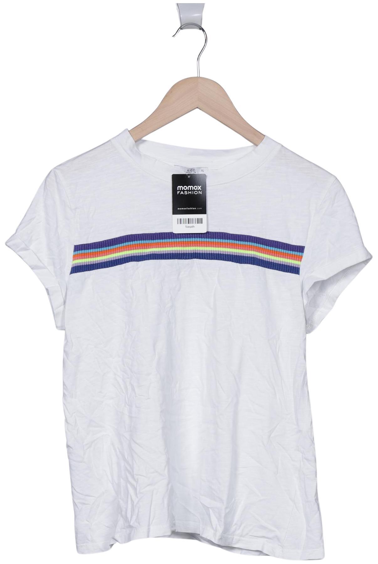 

edc by Esprit Damen T-Shirt, weiß, Gr. 44