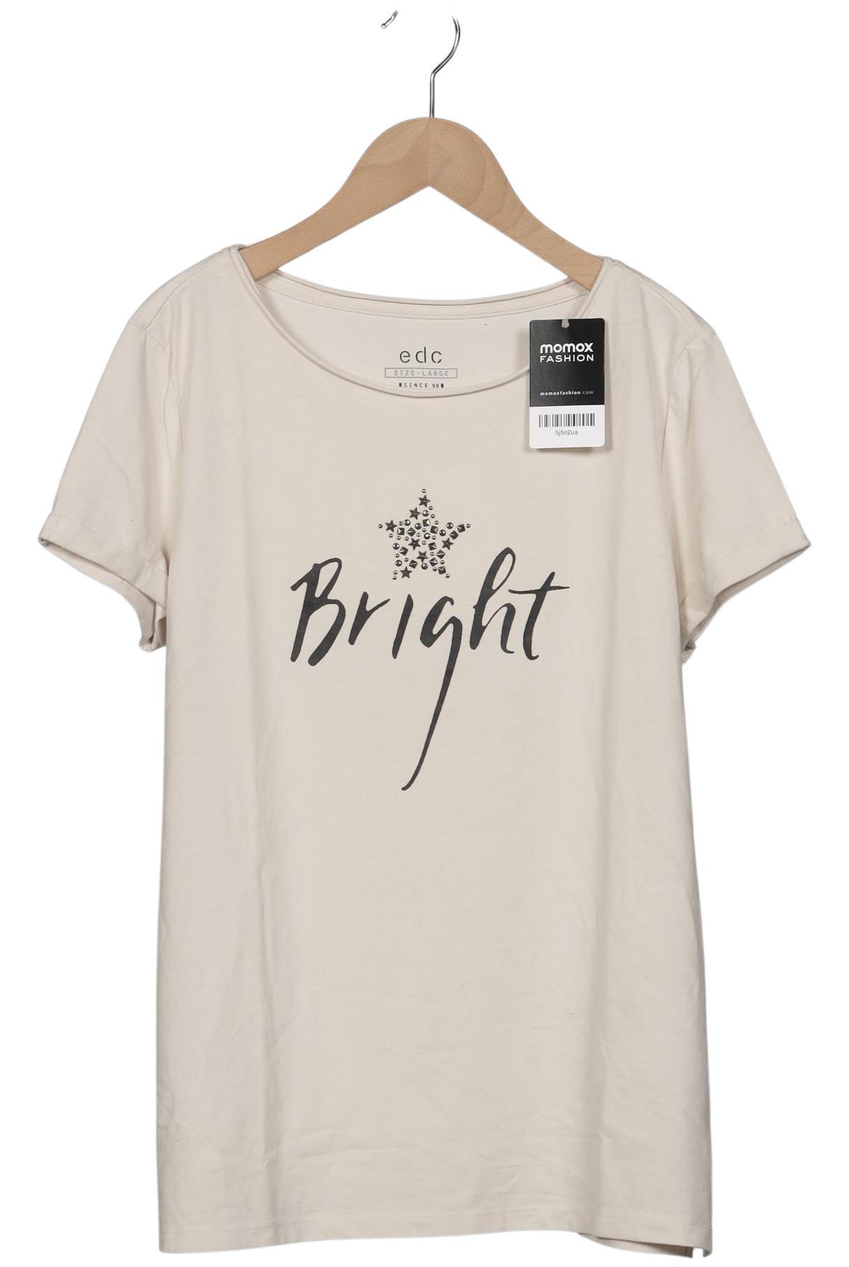 

edc by Esprit Damen T-Shirt, beige, Gr. 42