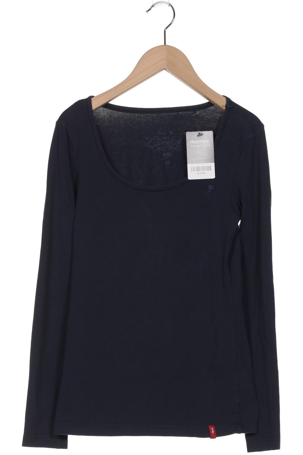 

edc by Esprit Damen Langarmshirt, marineblau, Gr. 38