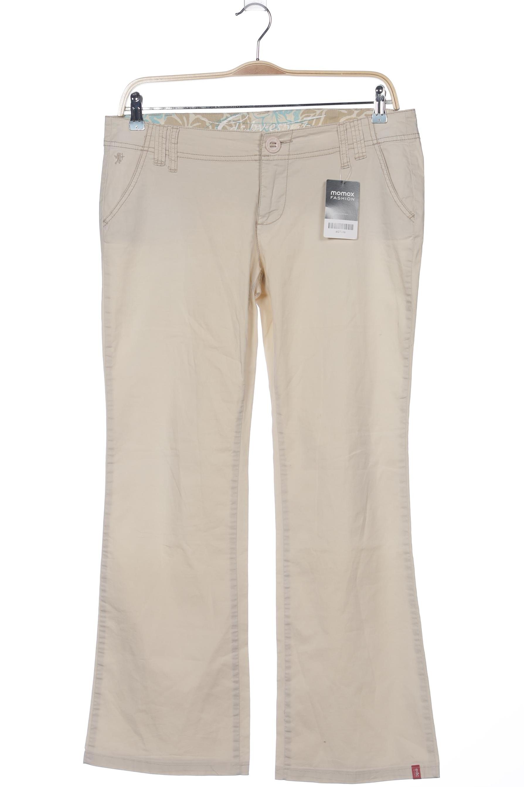 

edc by Esprit Damen Stoffhose, cremeweiß, Gr. 42