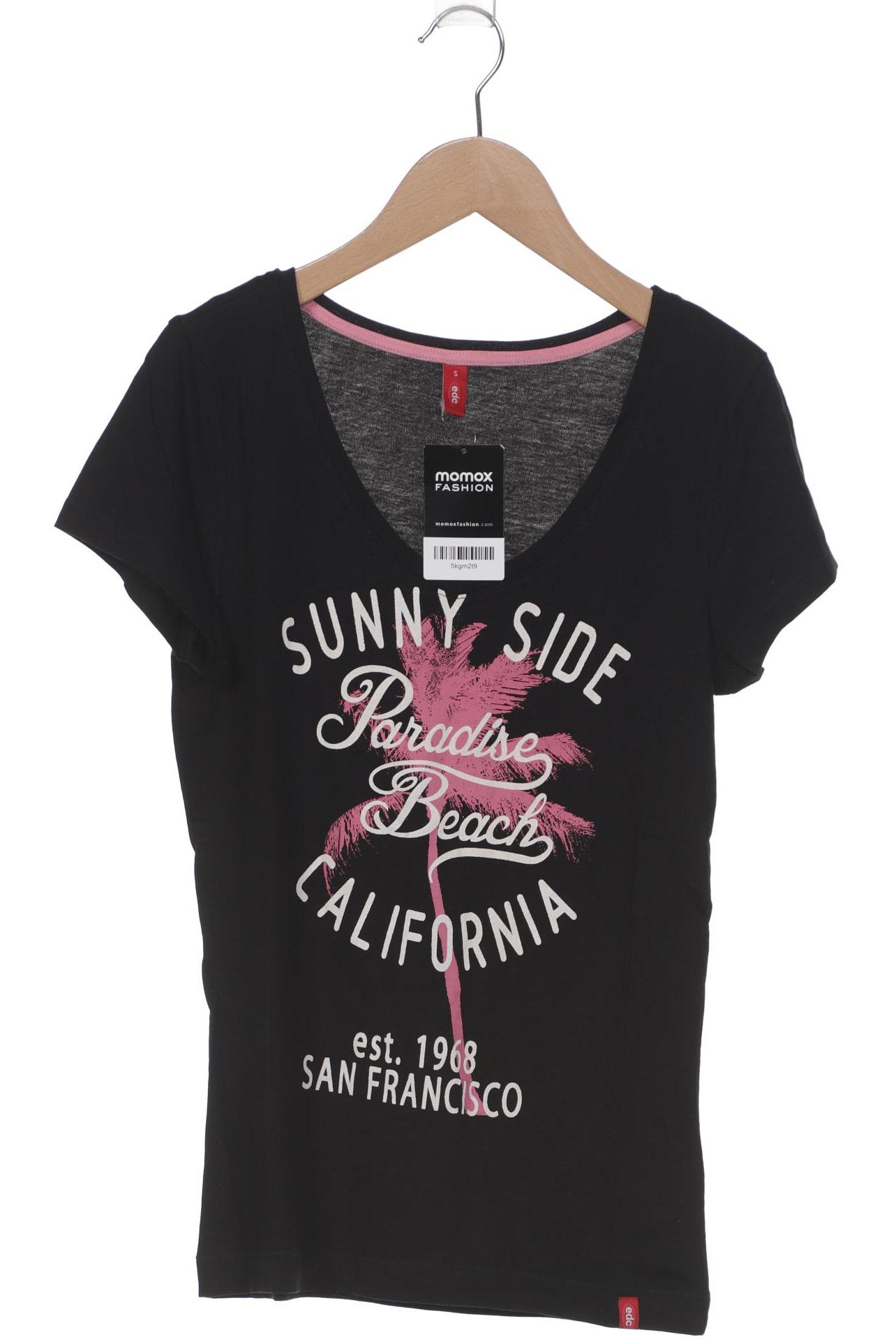 

edc by Esprit Damen T-Shirt, schwarz, Gr. 36