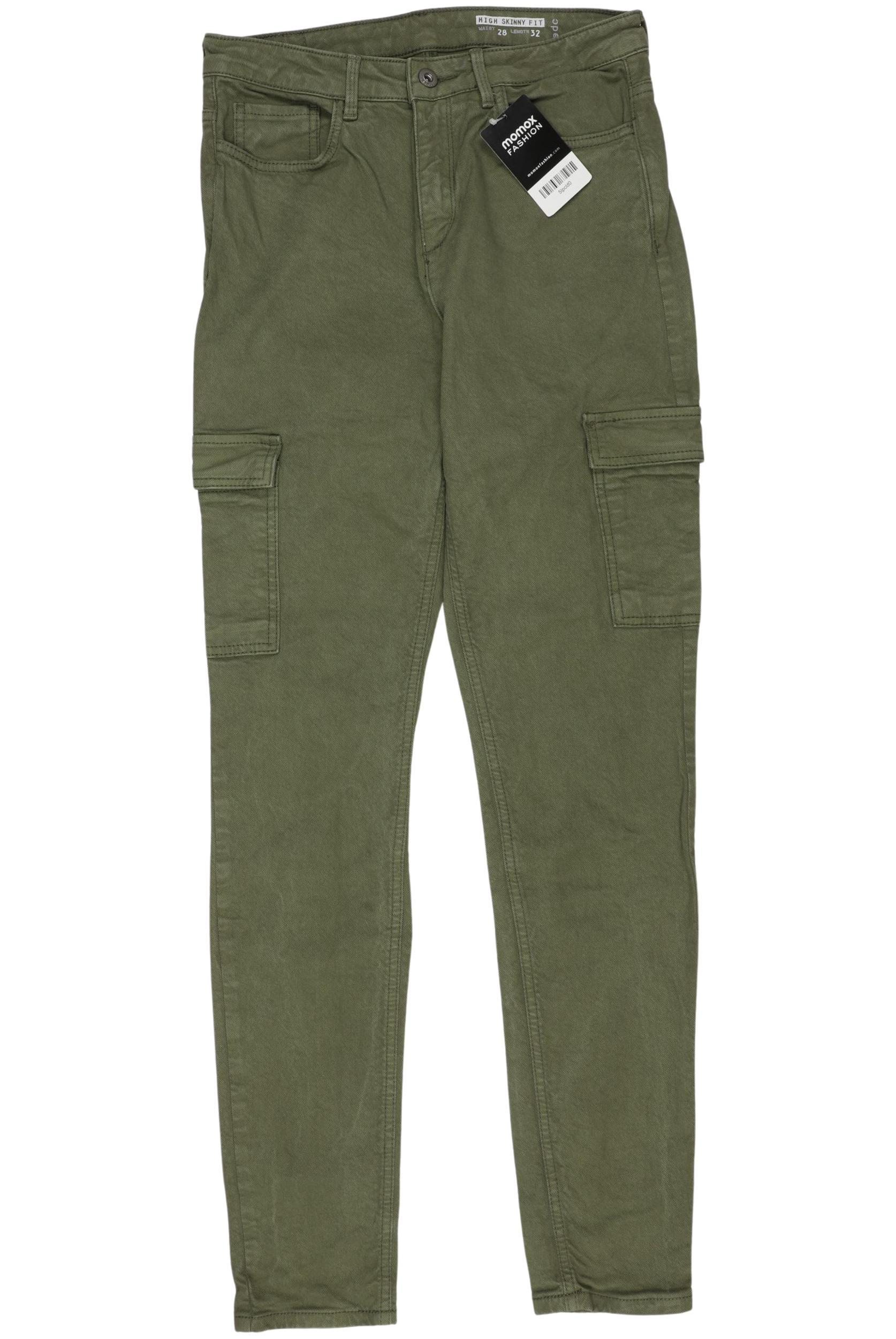 

edc by Esprit Damen Stoffhose, grün, Gr. 28