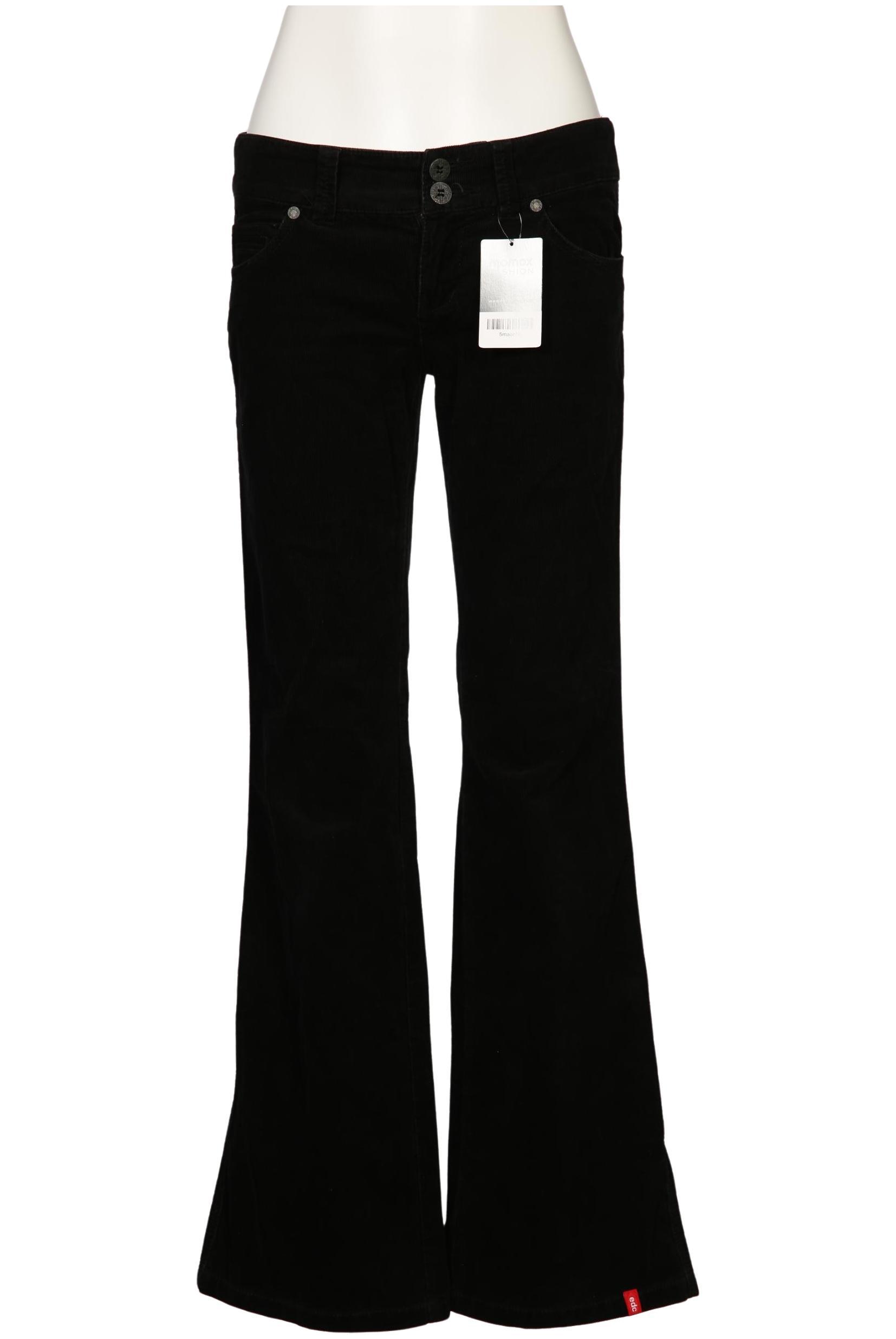 

edc by Esprit Damen Stoffhose, schwarz, Gr. 36