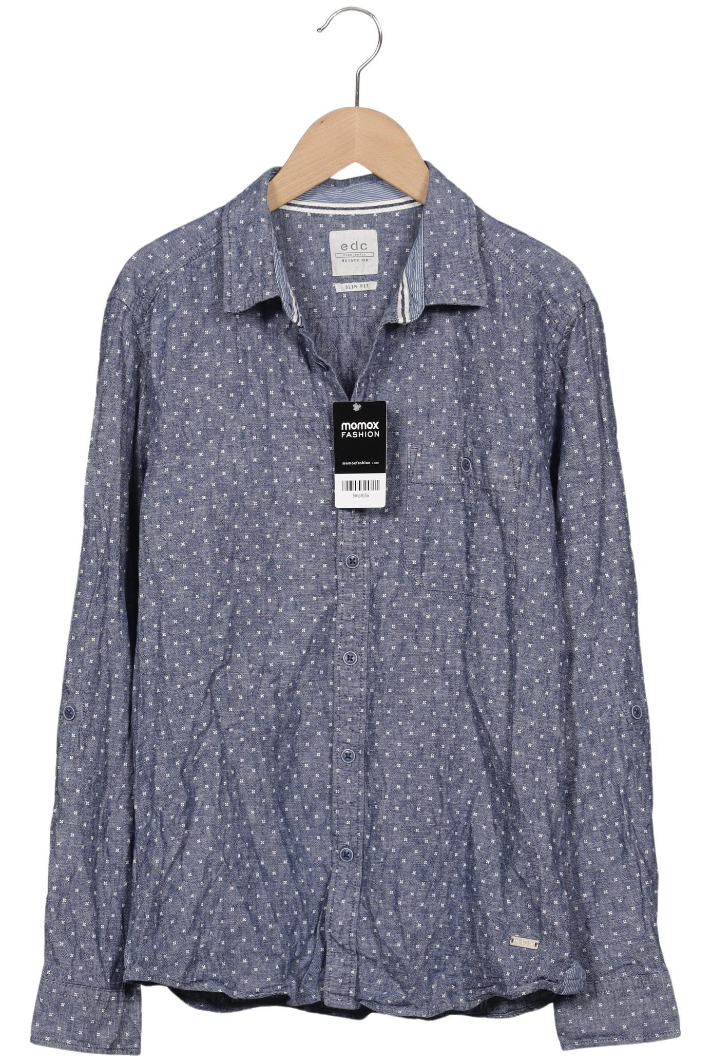 

edc by Esprit Herren Hemd, blau, Gr. 46