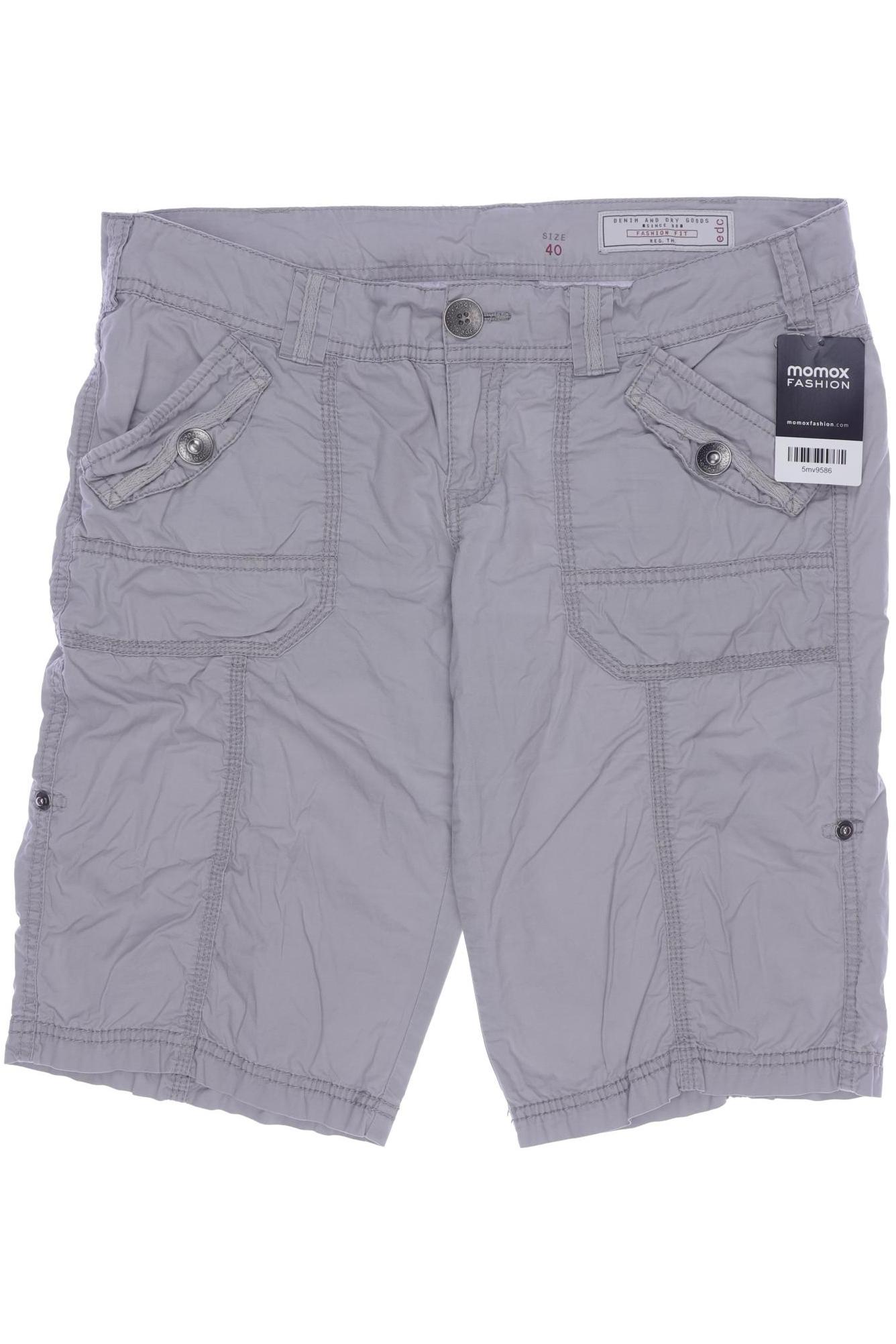 

edc by Esprit Damen Shorts, grau, Gr. 40