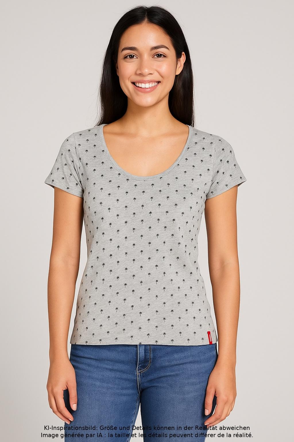 

edc by Esprit Damen T-Shirt, grau, Gr. 36