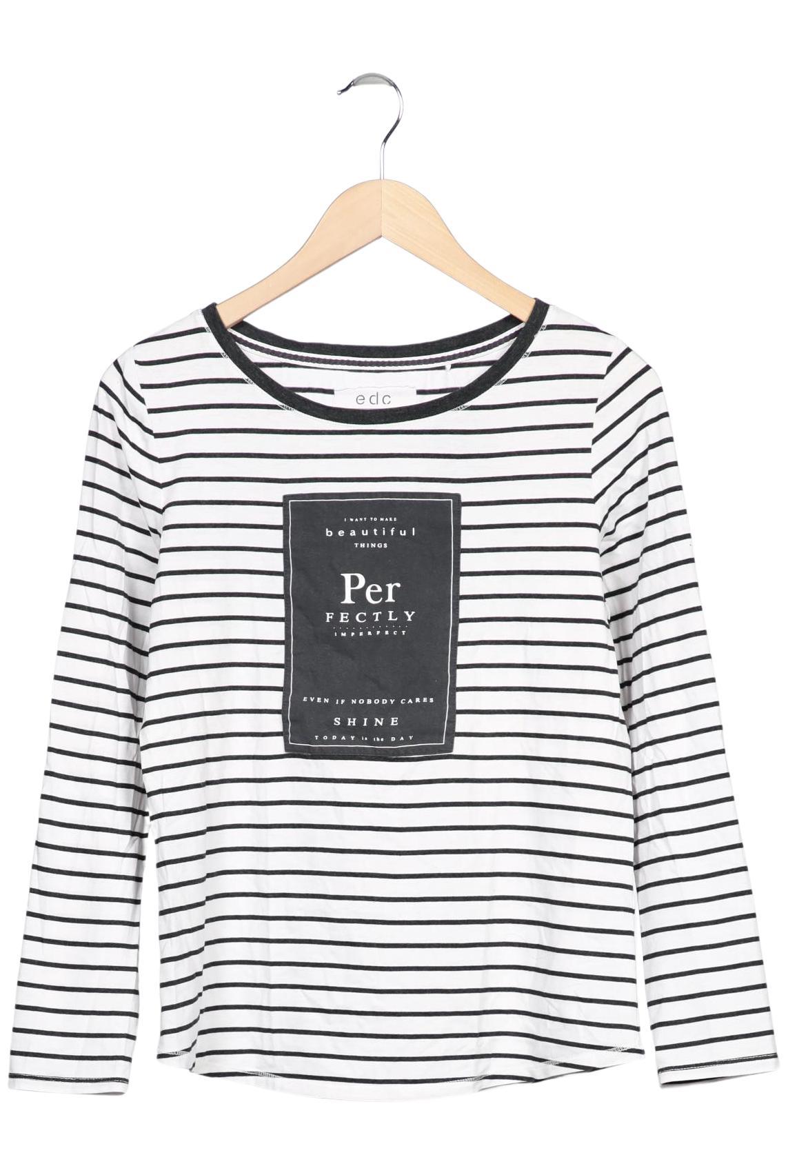 

edc by Esprit Damen Langarmshirt, mehrfarbig, Gr. 42