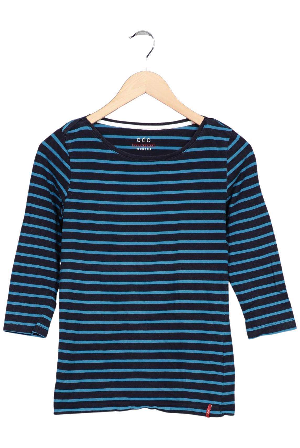 

edc by Esprit Damen Langarmshirt, marineblau, Gr. 38