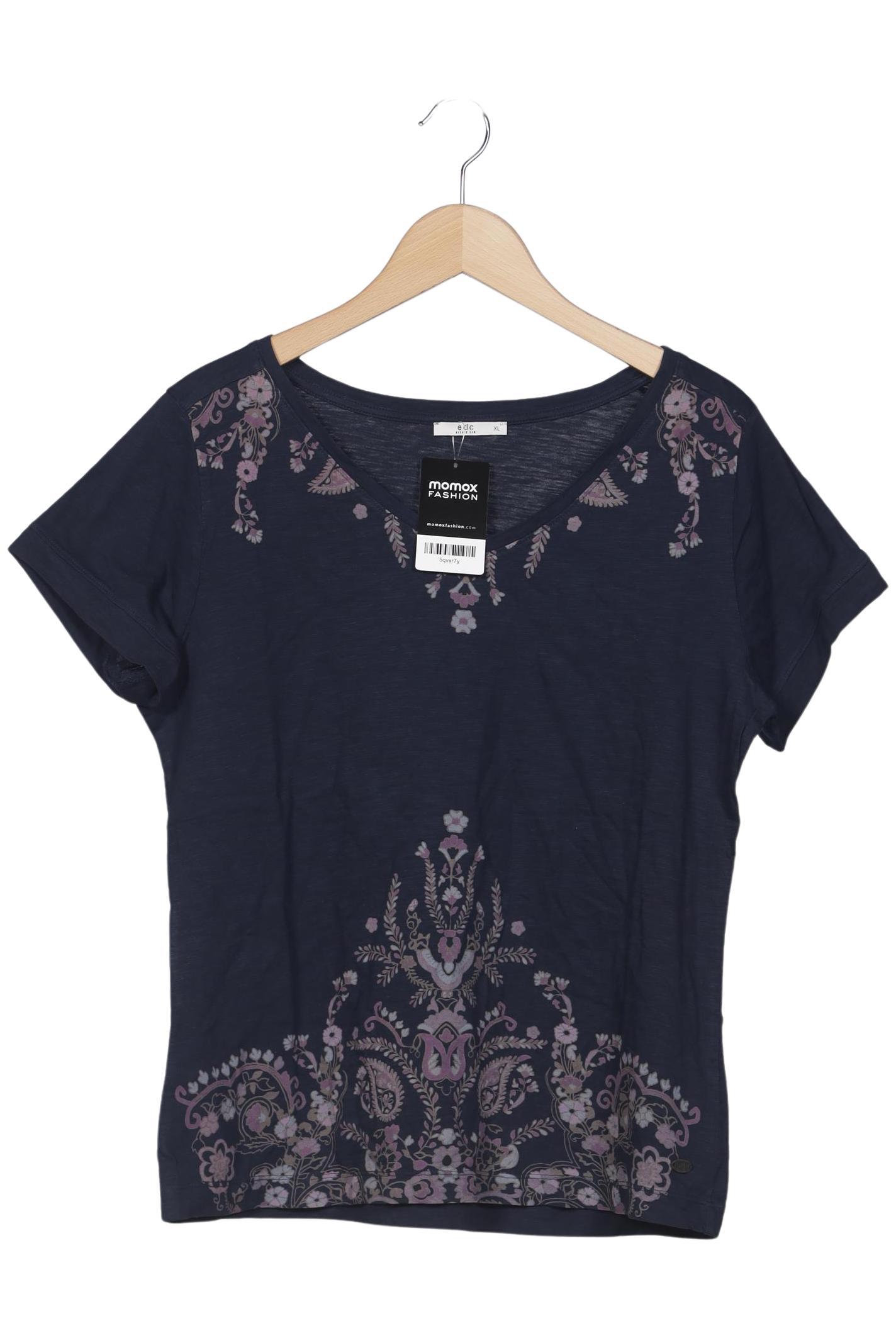 

edc by Esprit Damen T-Shirt, marineblau, Gr. 44