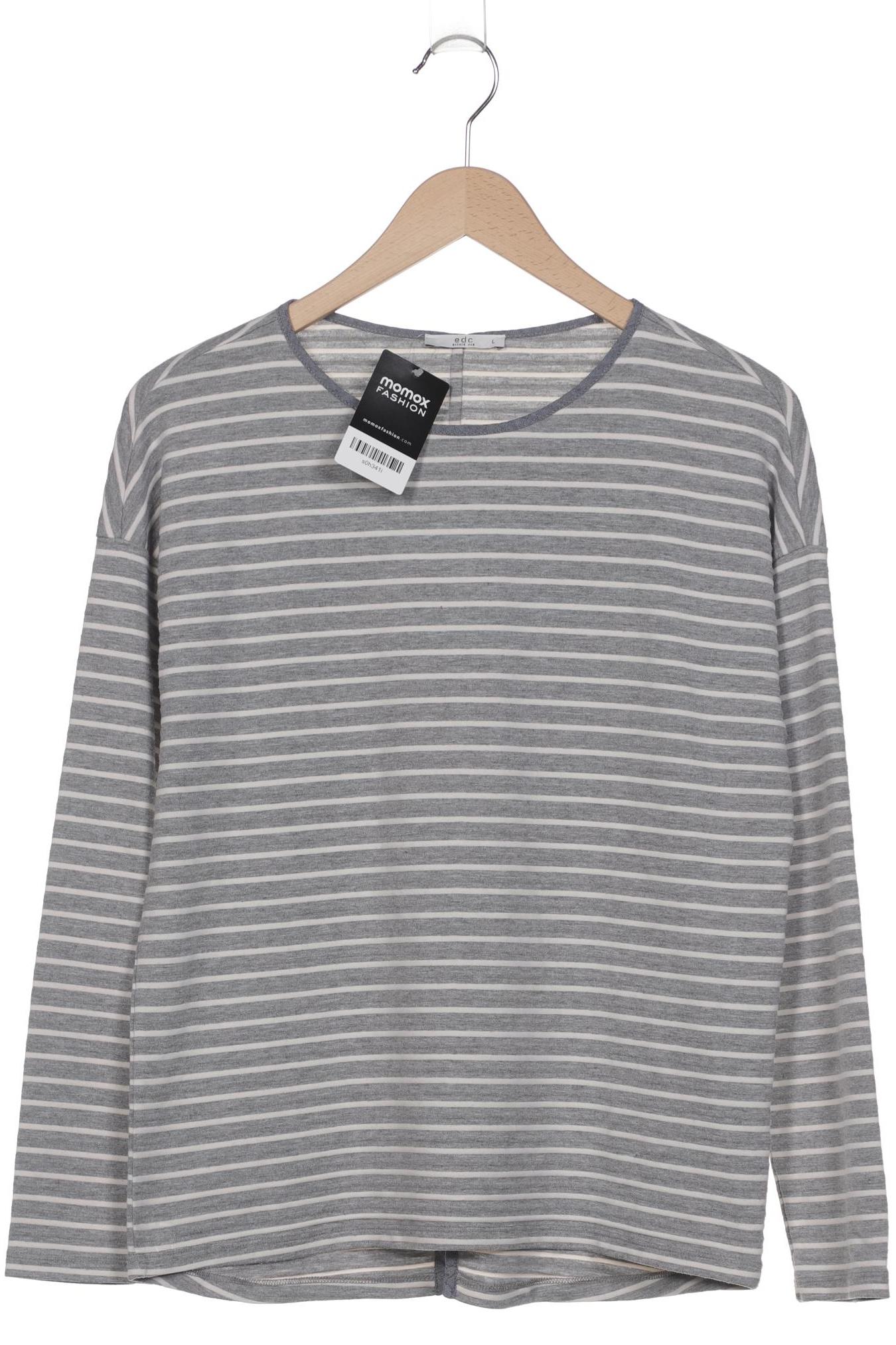 

edc by Esprit Damen Langarmshirt, grau, Gr. 42