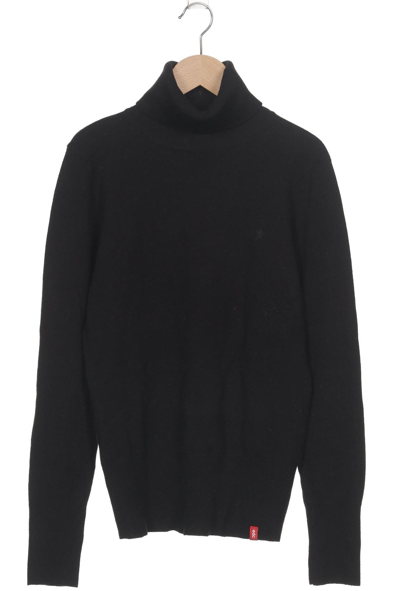 

edc by Esprit Damen Pullover, schwarz, Gr. 38