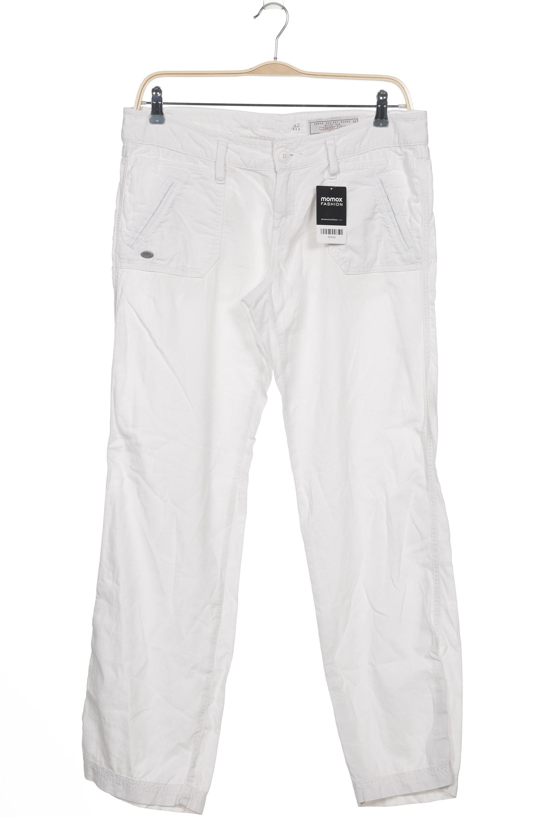 

edc by Esprit Damen Stoffhose, weiß, Gr. 42