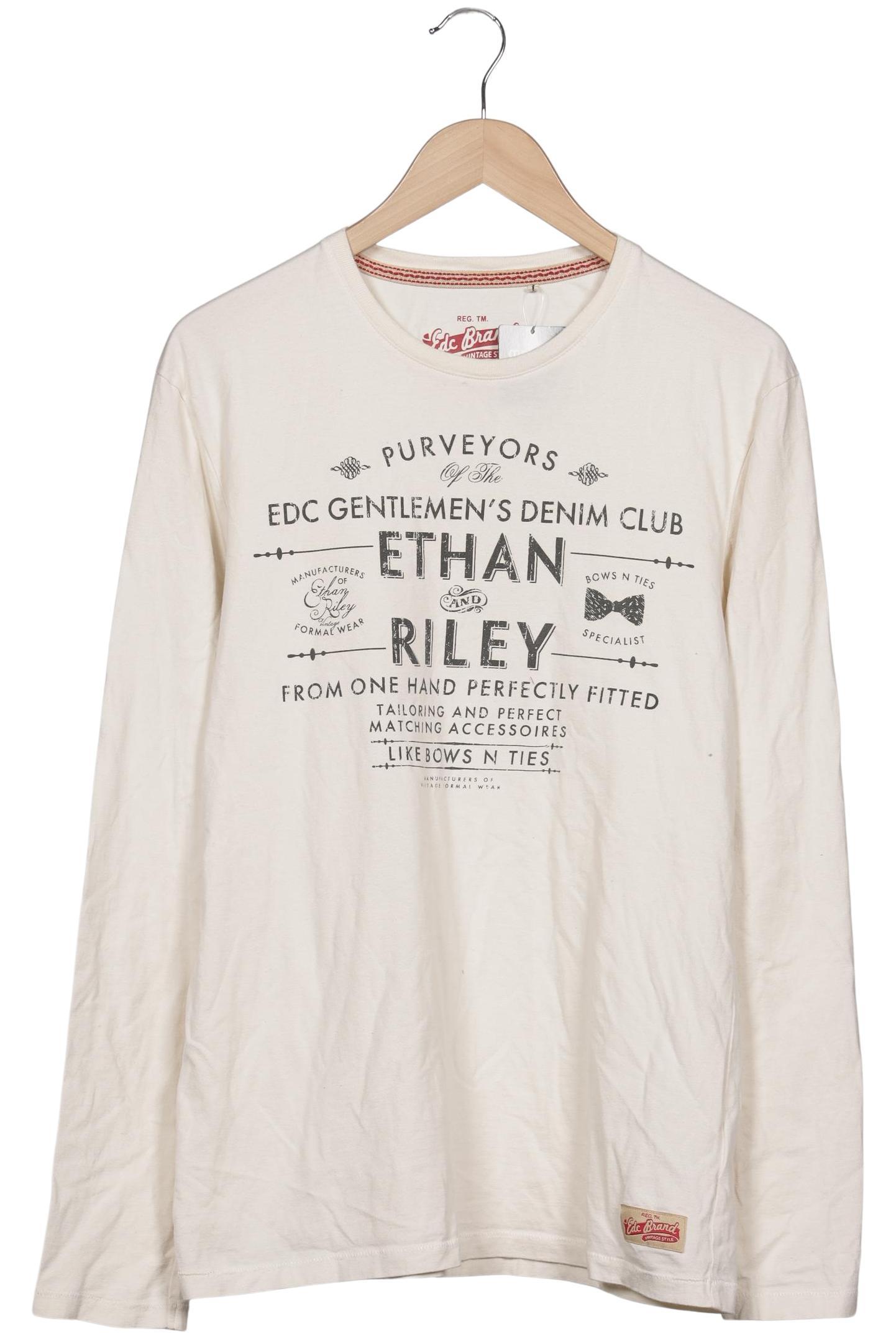 

edc by Esprit Herren Langarmshirt, cremeweiß, Gr. 54